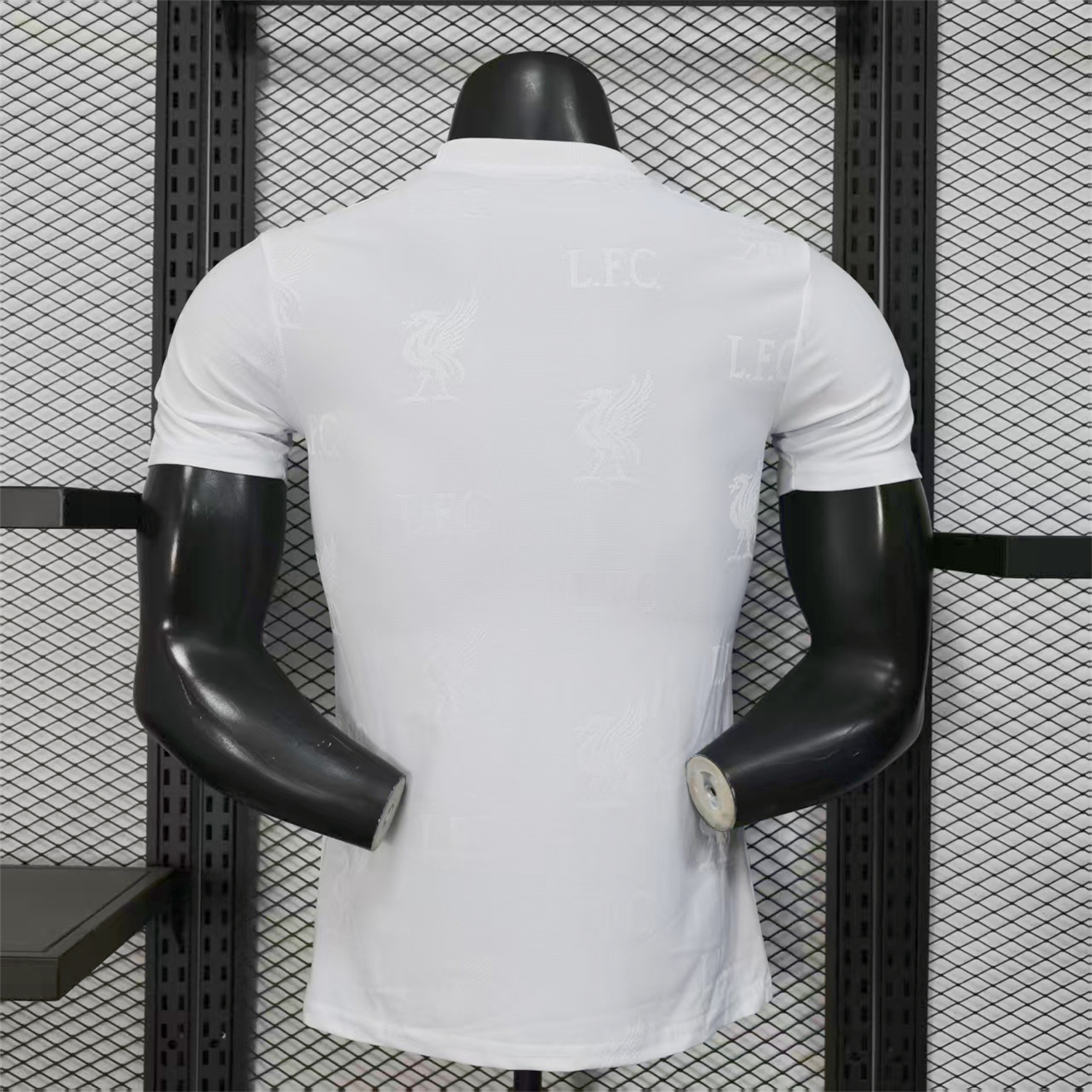 AlphaJersey-Liver.pool 25-26 Red Team Logo Jacquard White Special Jersey - Player Version