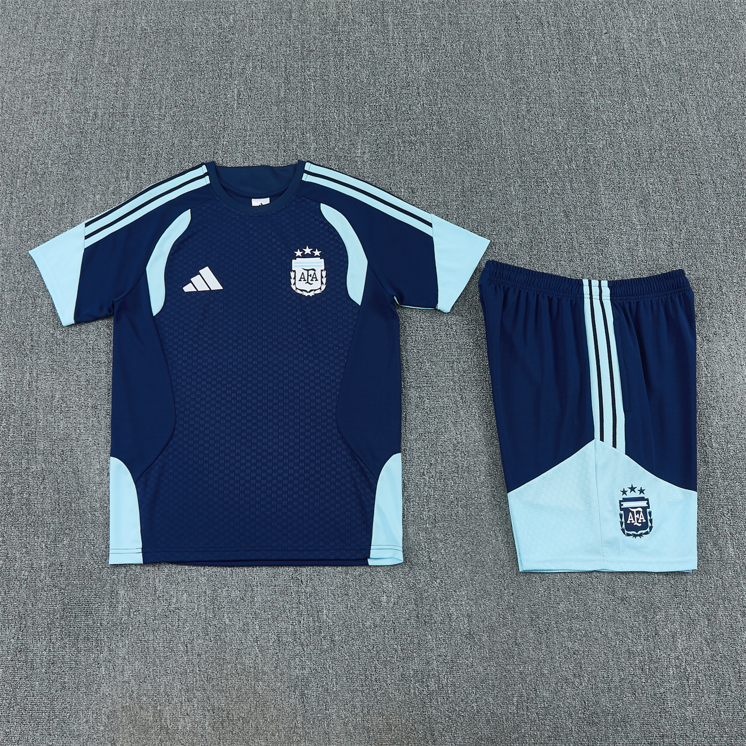 AlphaJersey-Argentina 2026 Short-Sleeve Training Set - Dark Blue Top and Shorts