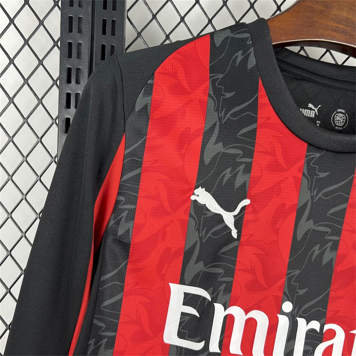 AlphaJersey-AC Milan 25-26 Home Long Sleeves Jersey - Fans Version