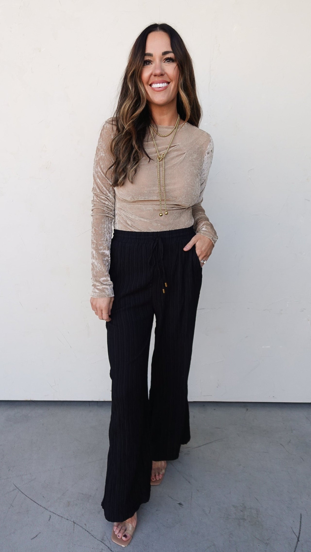 Champagne Velvet Bodysuit | Elegant Women's Fashion by coolavocek