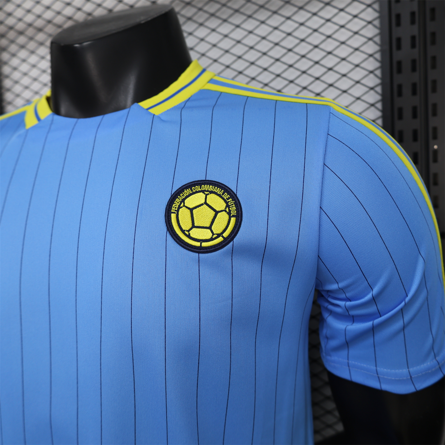 AlphaJersey-Colombia 2026 Terrace Icon Retro Casual Style Blue Jersey - Player Version
