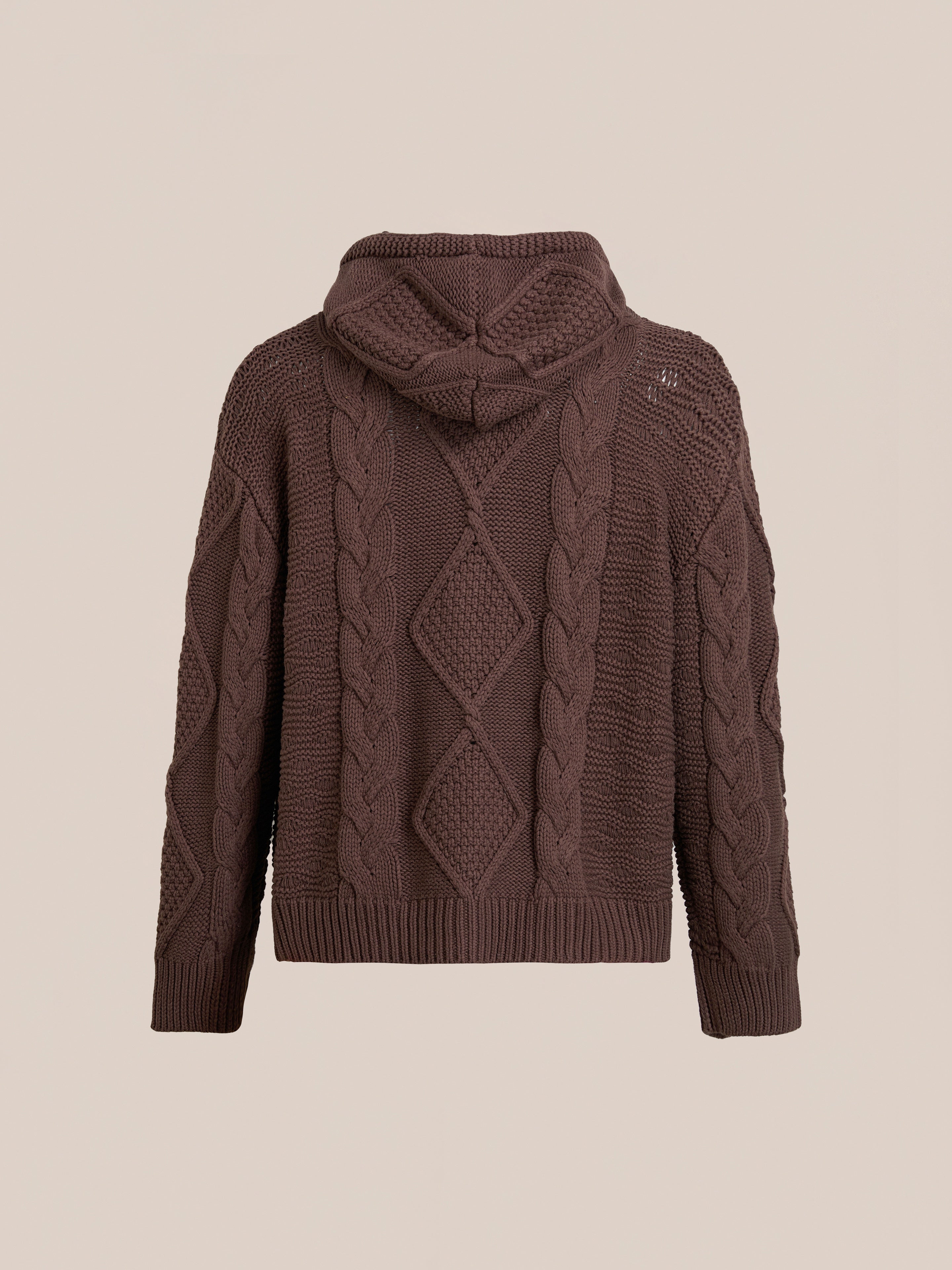 Zip Up Cable Knit Hoodie | Modern Menswear by yycbvcnbmmnbm