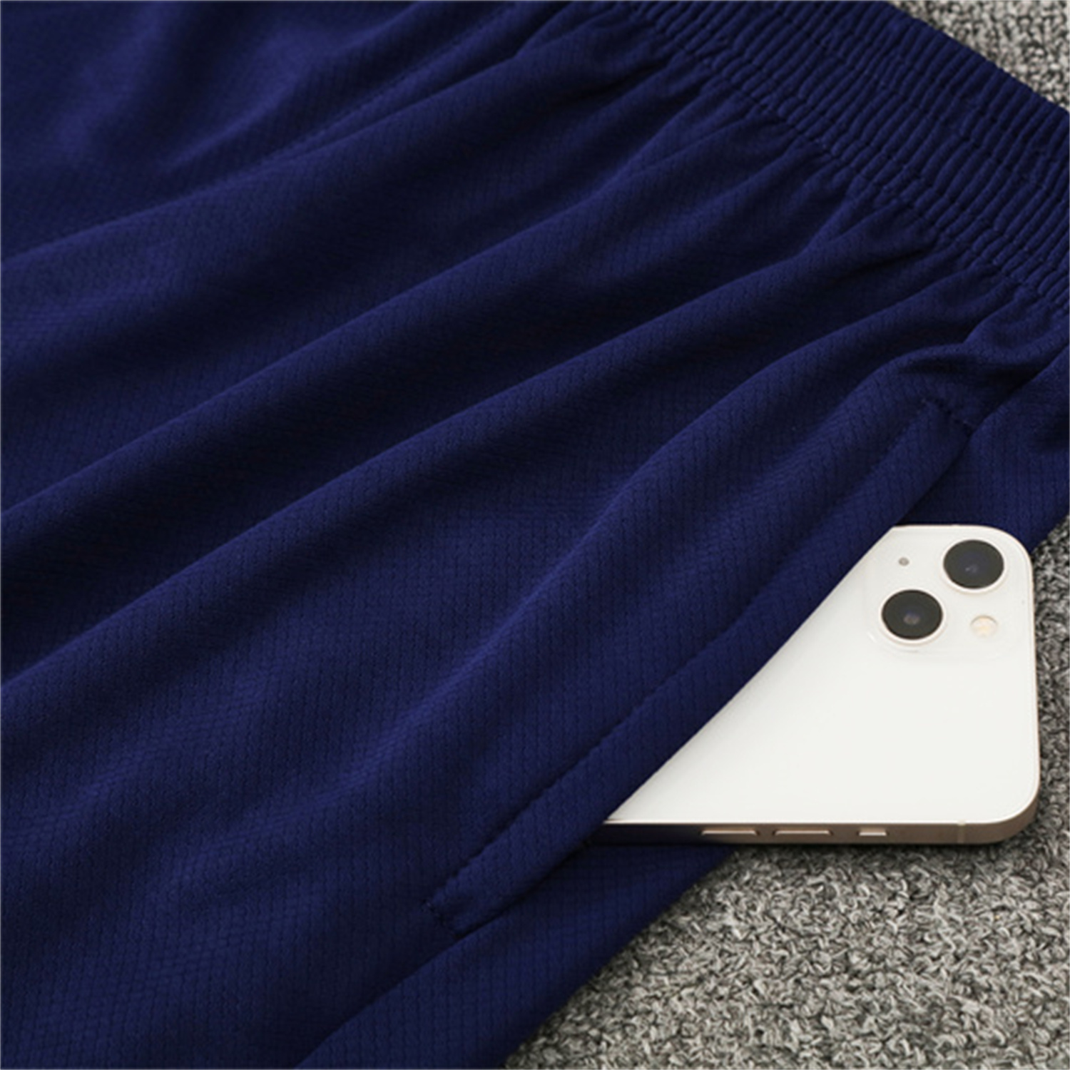AlphaJersey-Barcelona 25-26 Short-Sleeve Training Set - Orange Top Royal Blue Sponsor& Royal Blue Shorts