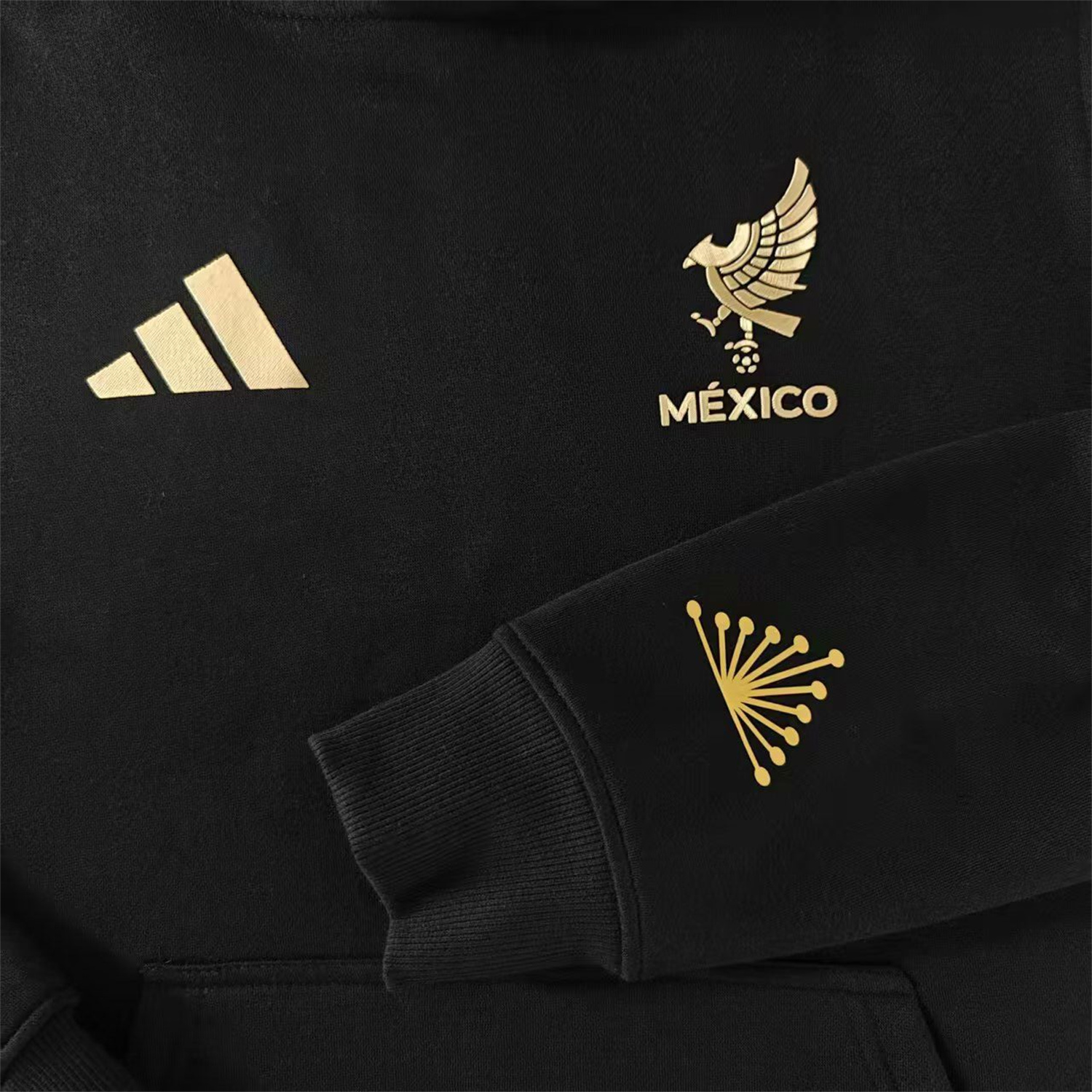 AlphaJersey-Mexico 2025 Gold Cup Black Special Edition Unisex Pullover Hoodie