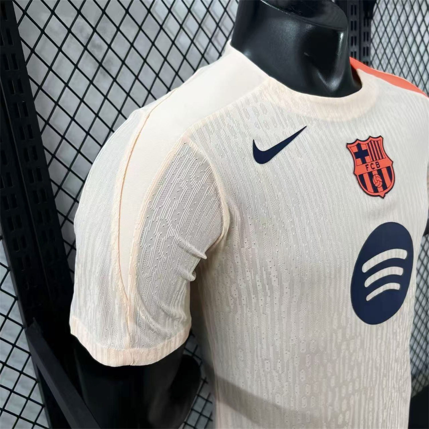 AlphaJersey-Barcelona 25-26 Beige Pre-Match Jersey - Player Version