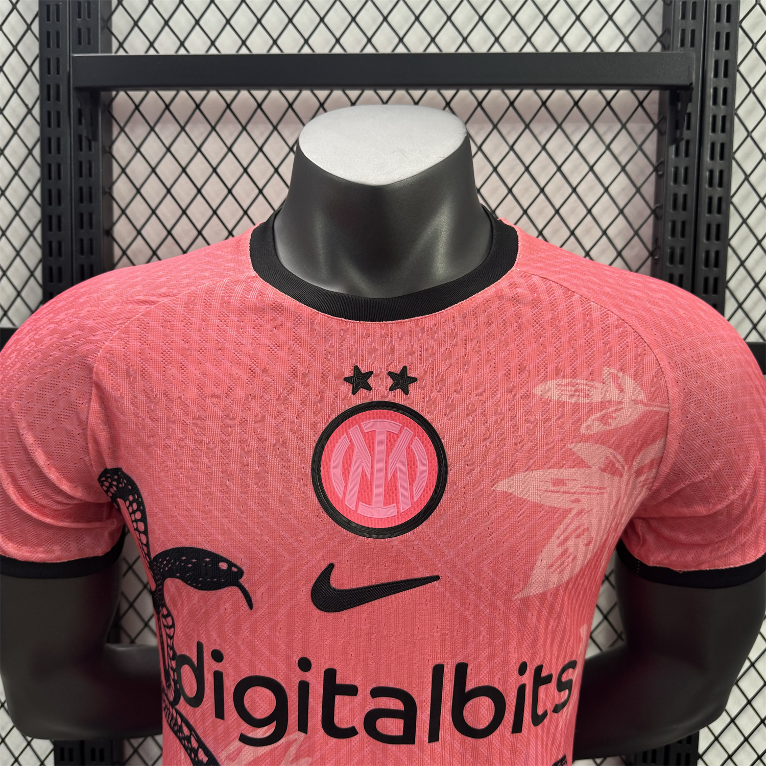 AlphaJersey-Inter Milan 25-26 Black Snake Special Pink Jersey - Player Version