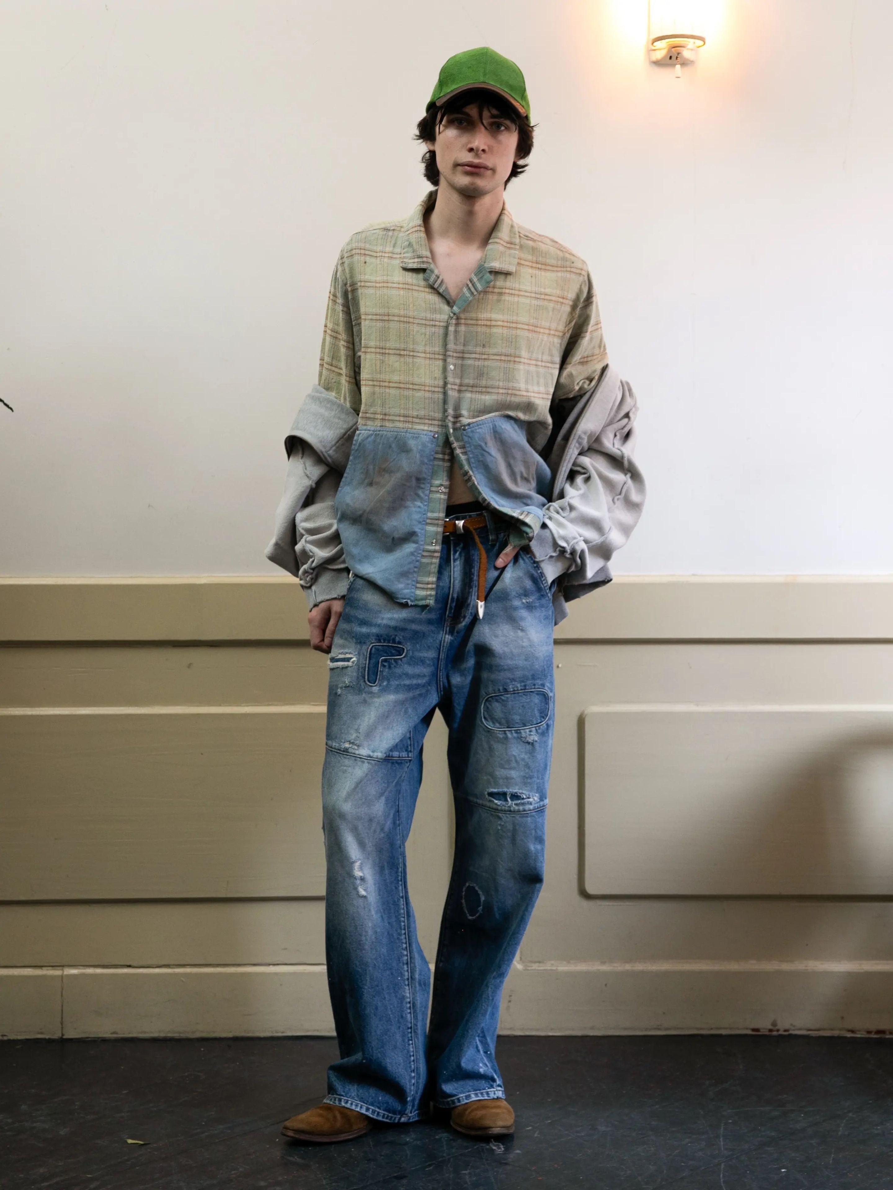 Plaid Denim Shirt | Modern Menswear by yycbvcnbmmnbm