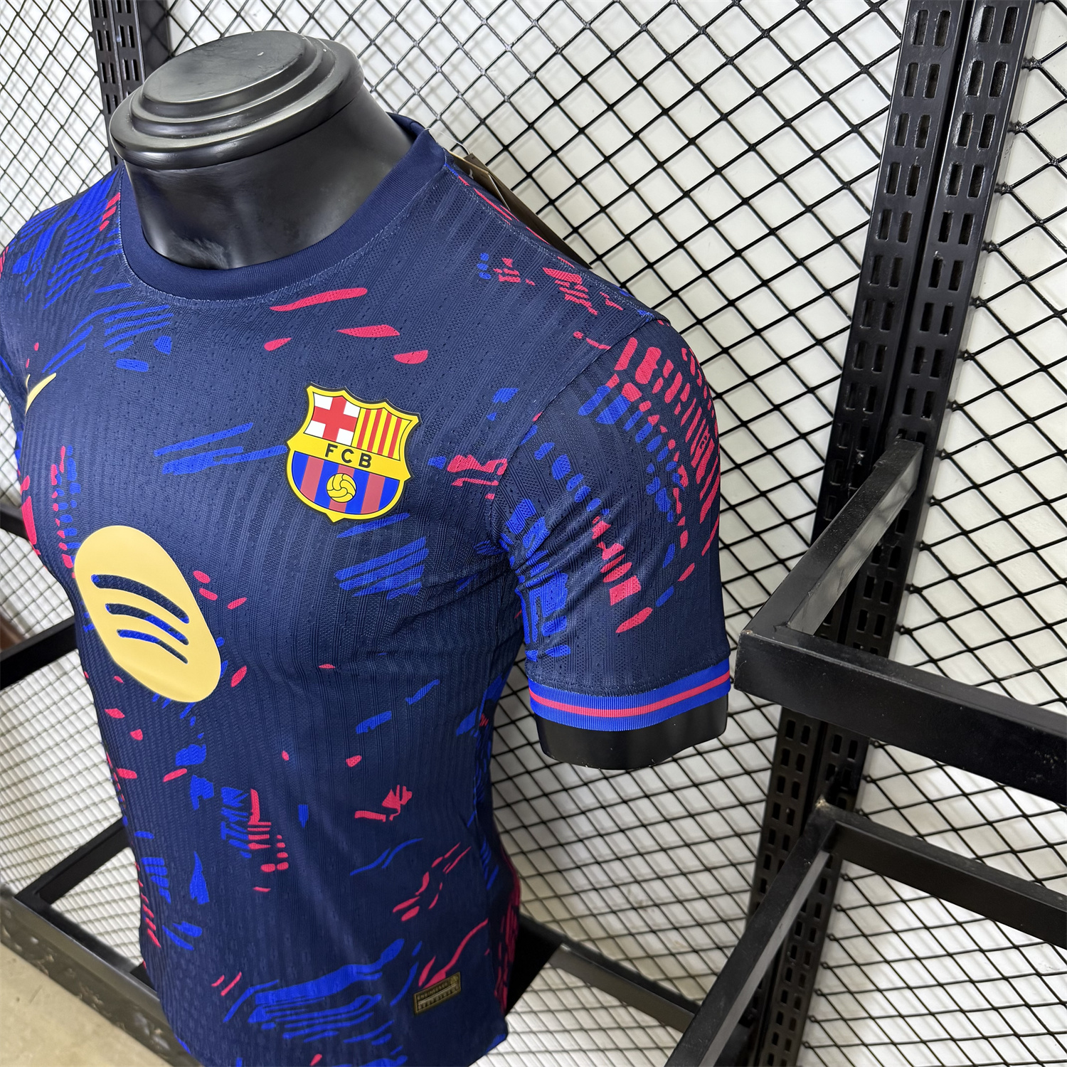 AlphaJersey-Barcelona 25-26 Red and Blue Graffiti Deep Blue Jersey - Player Version