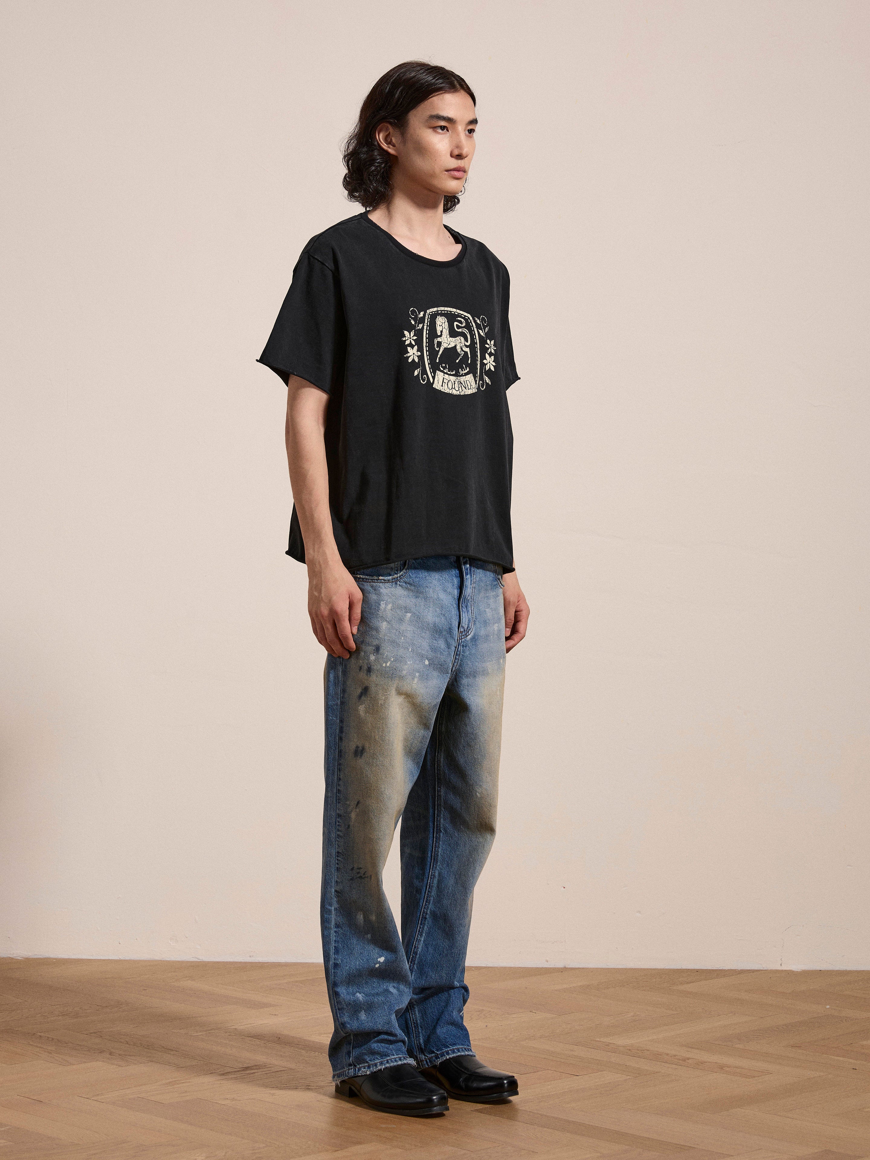 Horse Logo Print Tee | Modern Menswear by yycbvcnbmmnbm