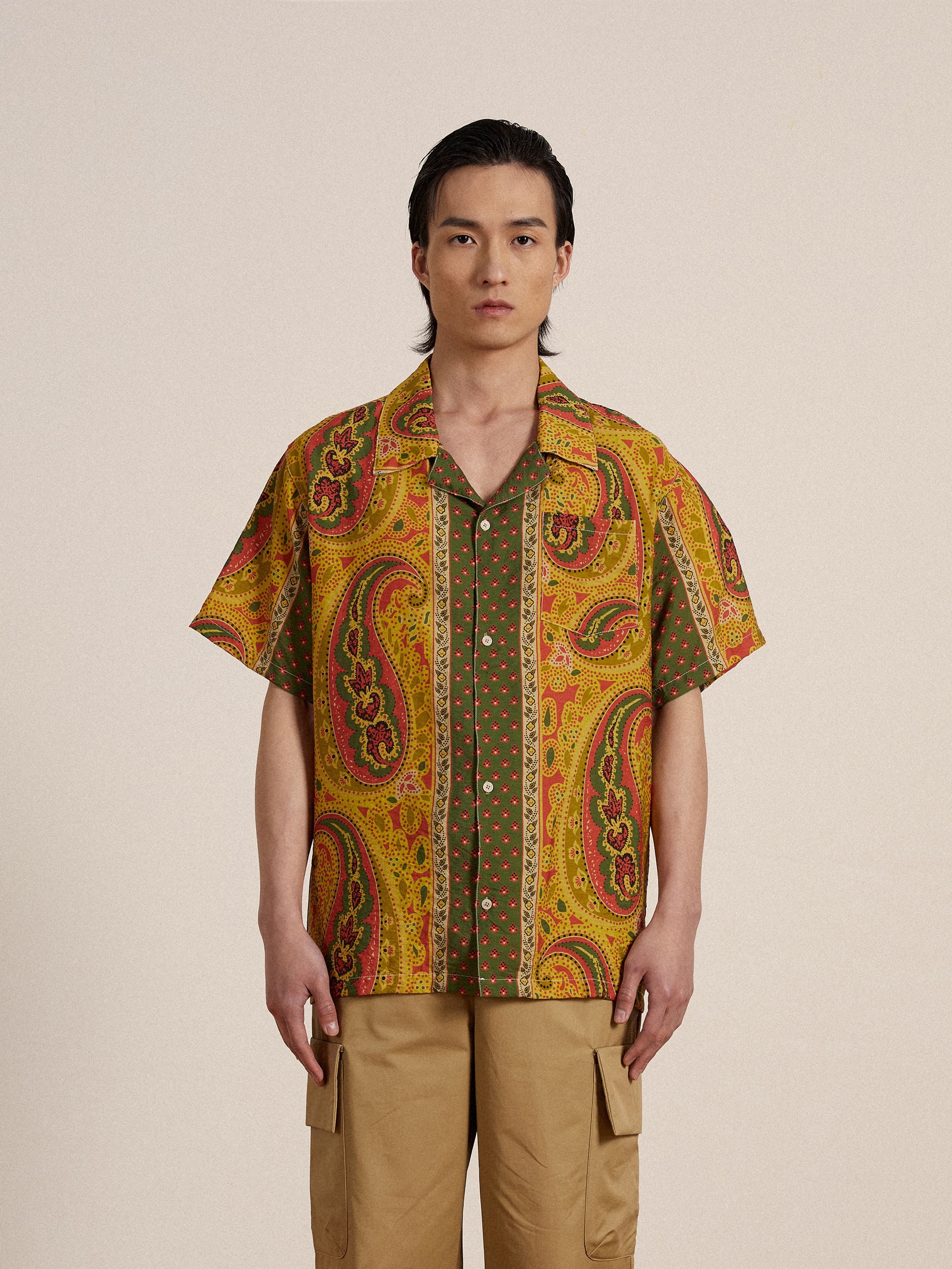 Pench Paisley SS Camp Shirt | Modern Menswear by yycbvcnbmmnbm