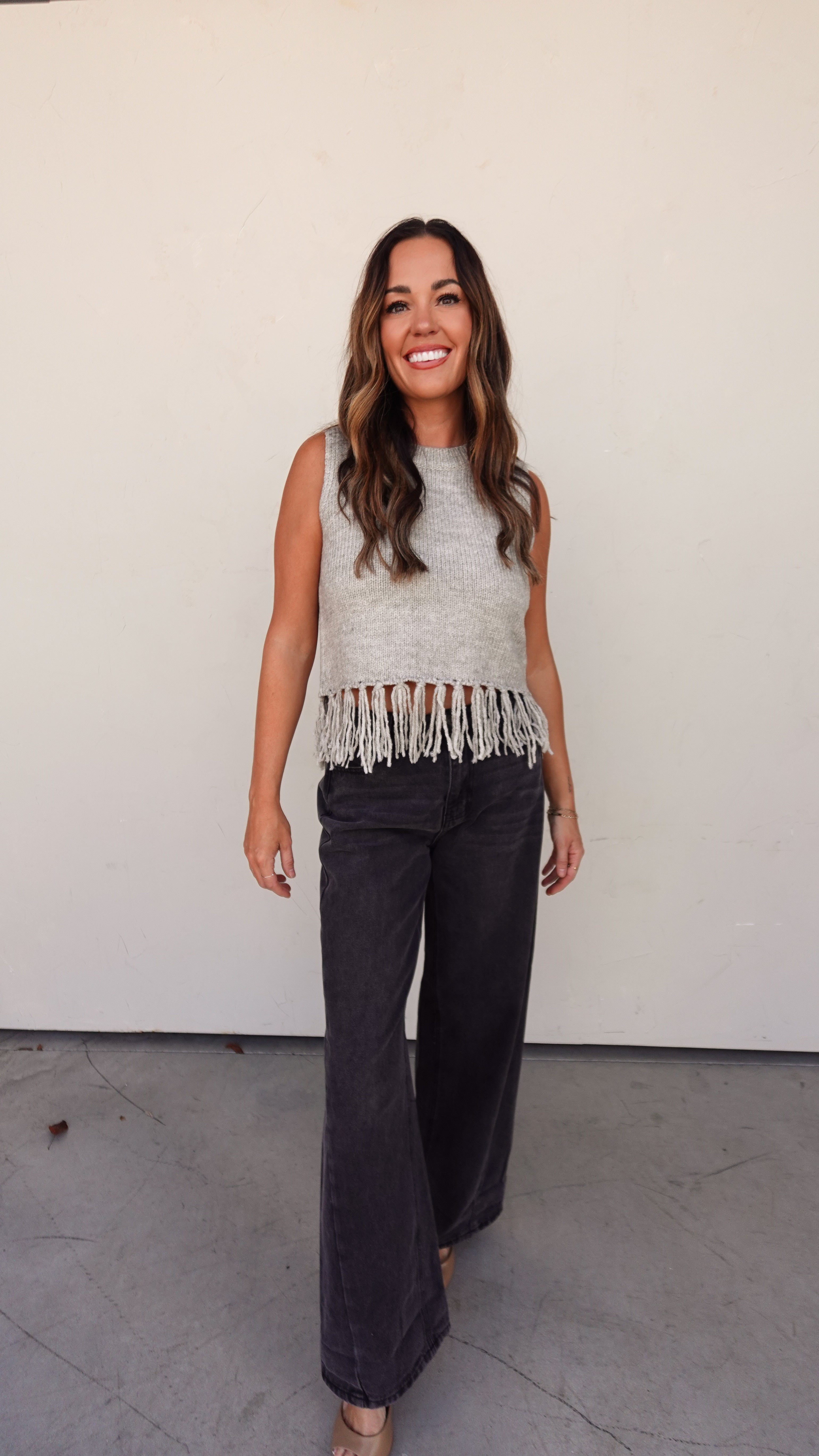 Washed Black Wide Leg Denim | Elegant Women's Fashion by coolavocek