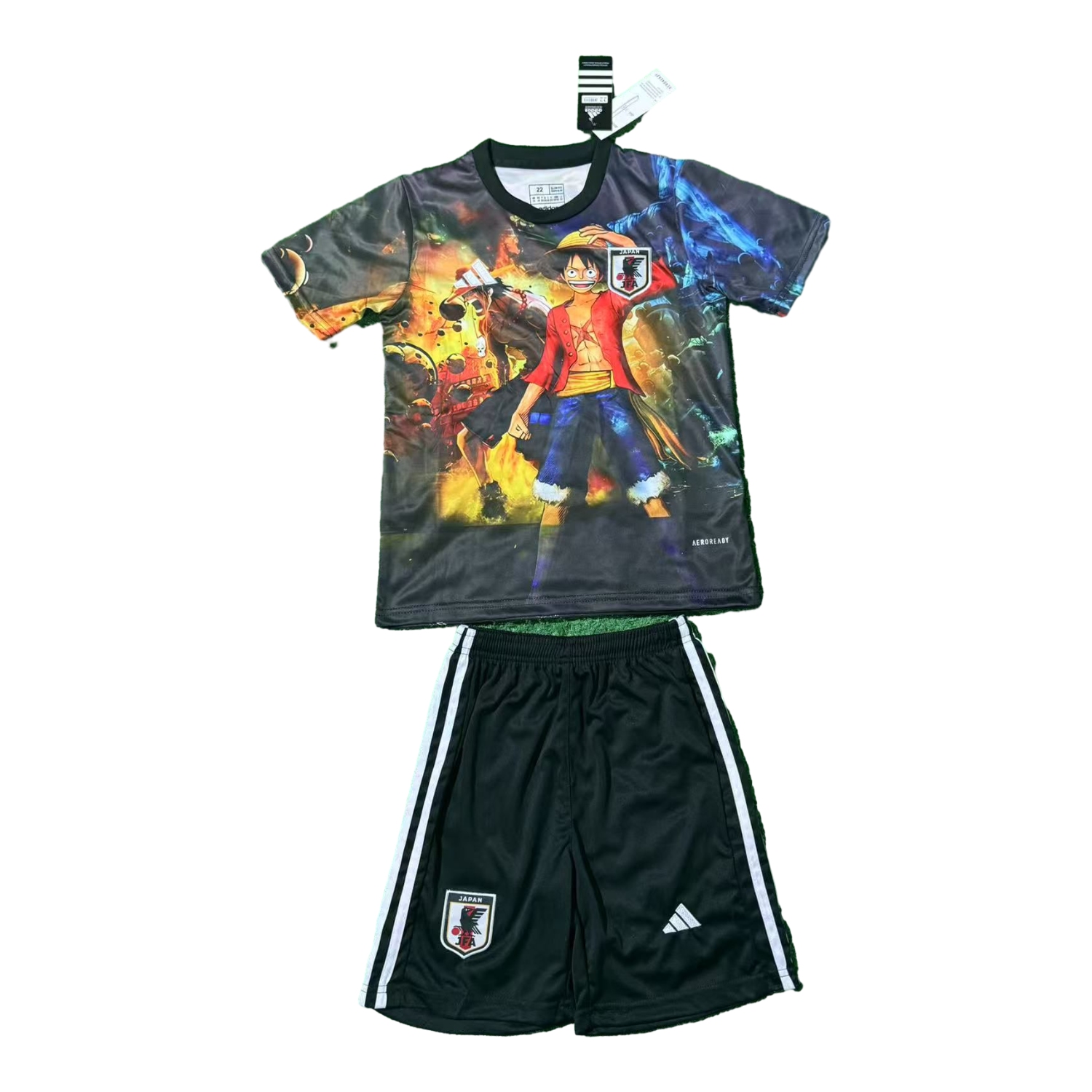 AlphaJersey-Japan 25-26 Luffy And Ace Black Special Kids Kit