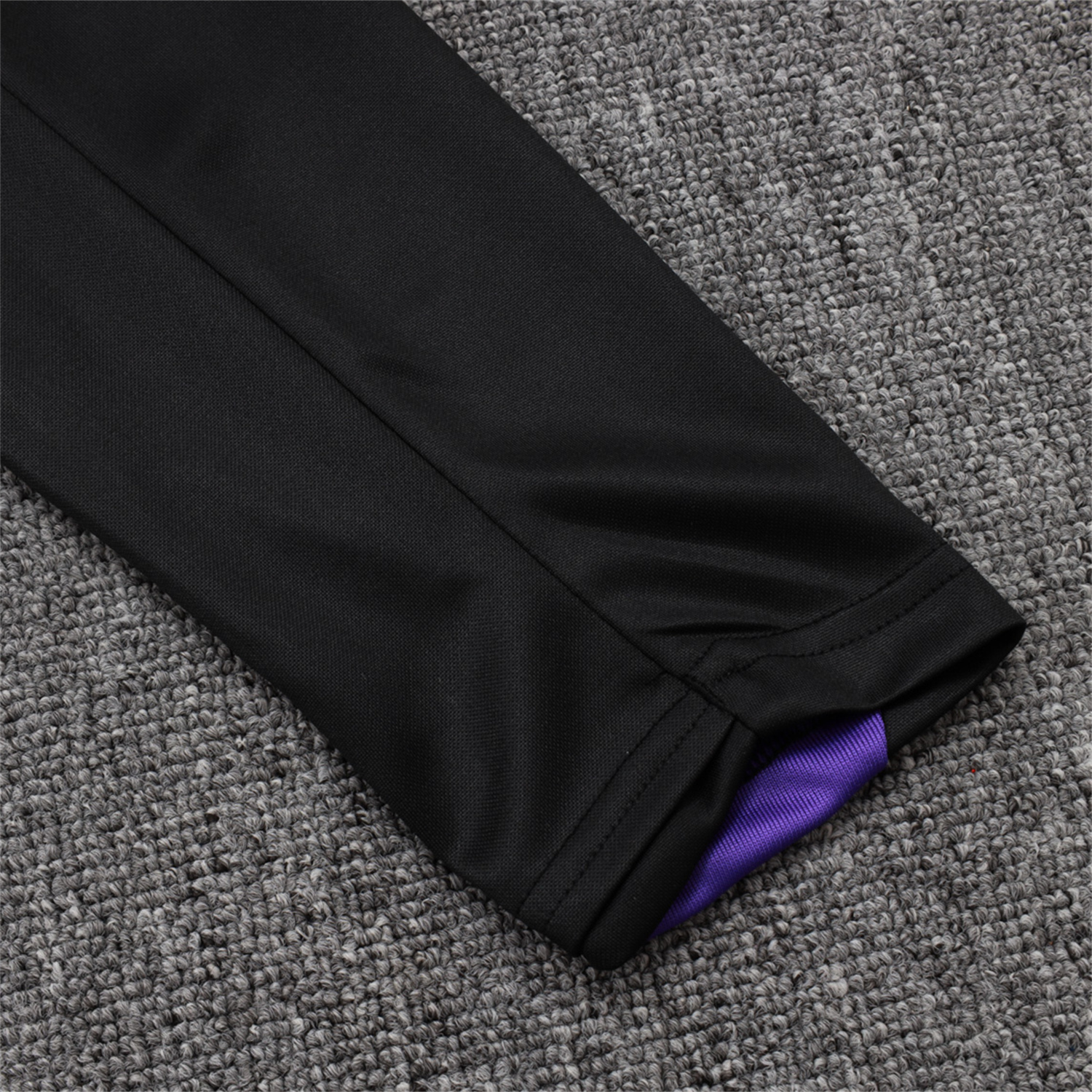 AlphaJersey-Barcelona X KB 25-26 Long Sleeve Training Set - Black Top with Purple Badge and Black Pants