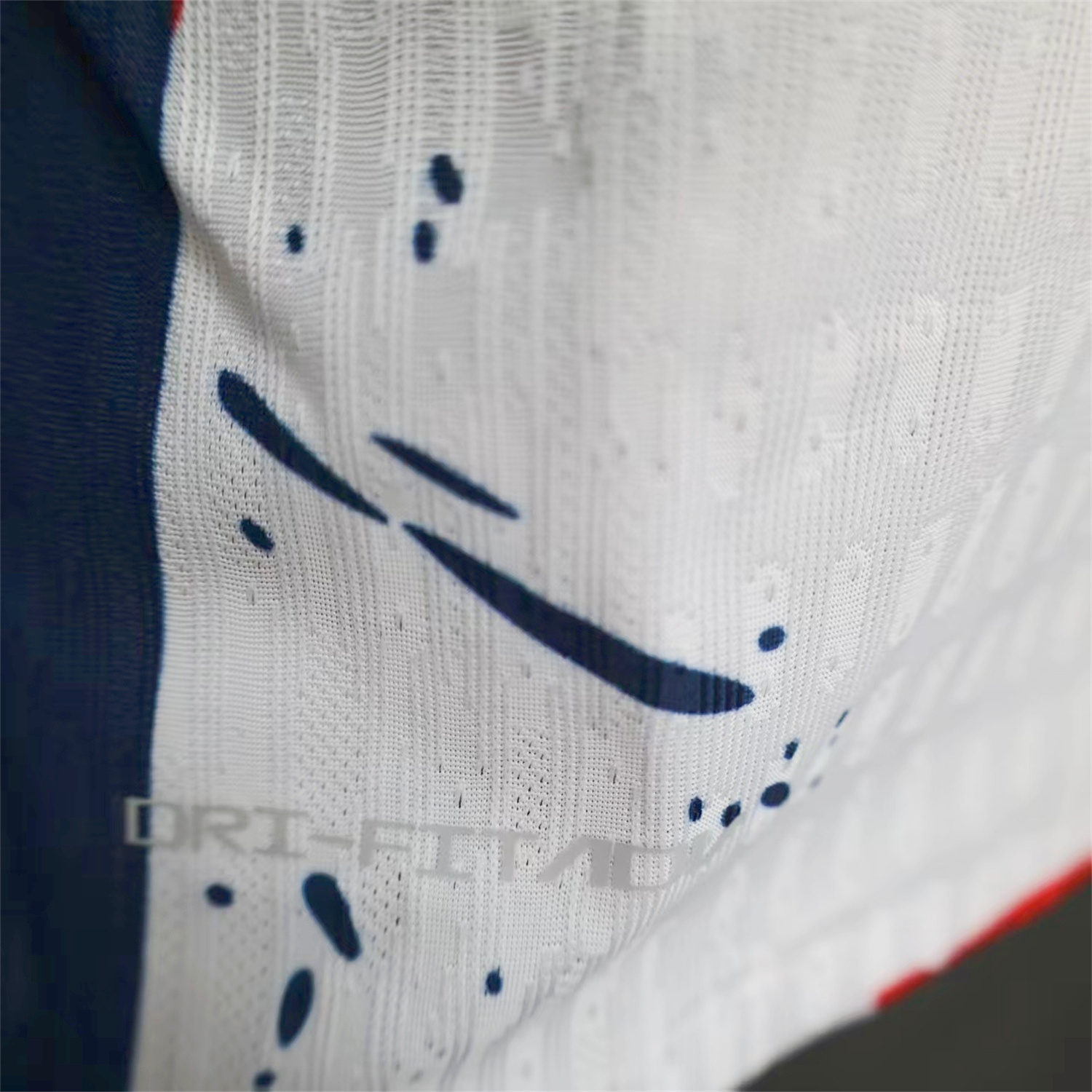 AlphaJersey-Paris Saint-Germain PSG 25-26 Red And Blue Lines White Special Jersey - Player Version