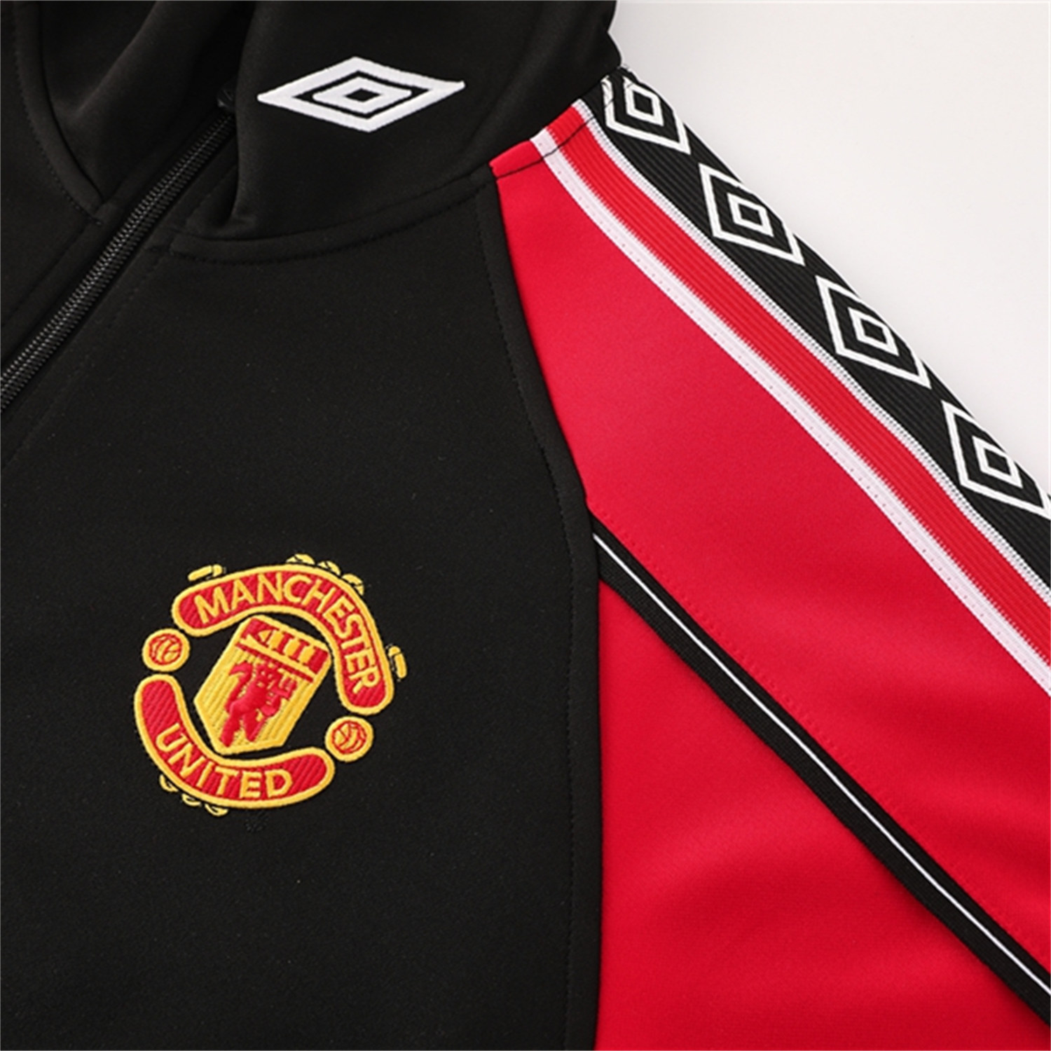 AlphaJersey-Manchester United 25-26 Throwback 98-99 Style Jacket Training Tracksuit - Black