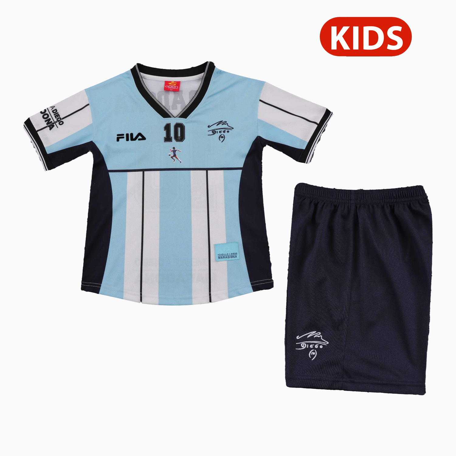 AlphaJersey-Retro Argentina 2001 Maradona Special Kids Kit