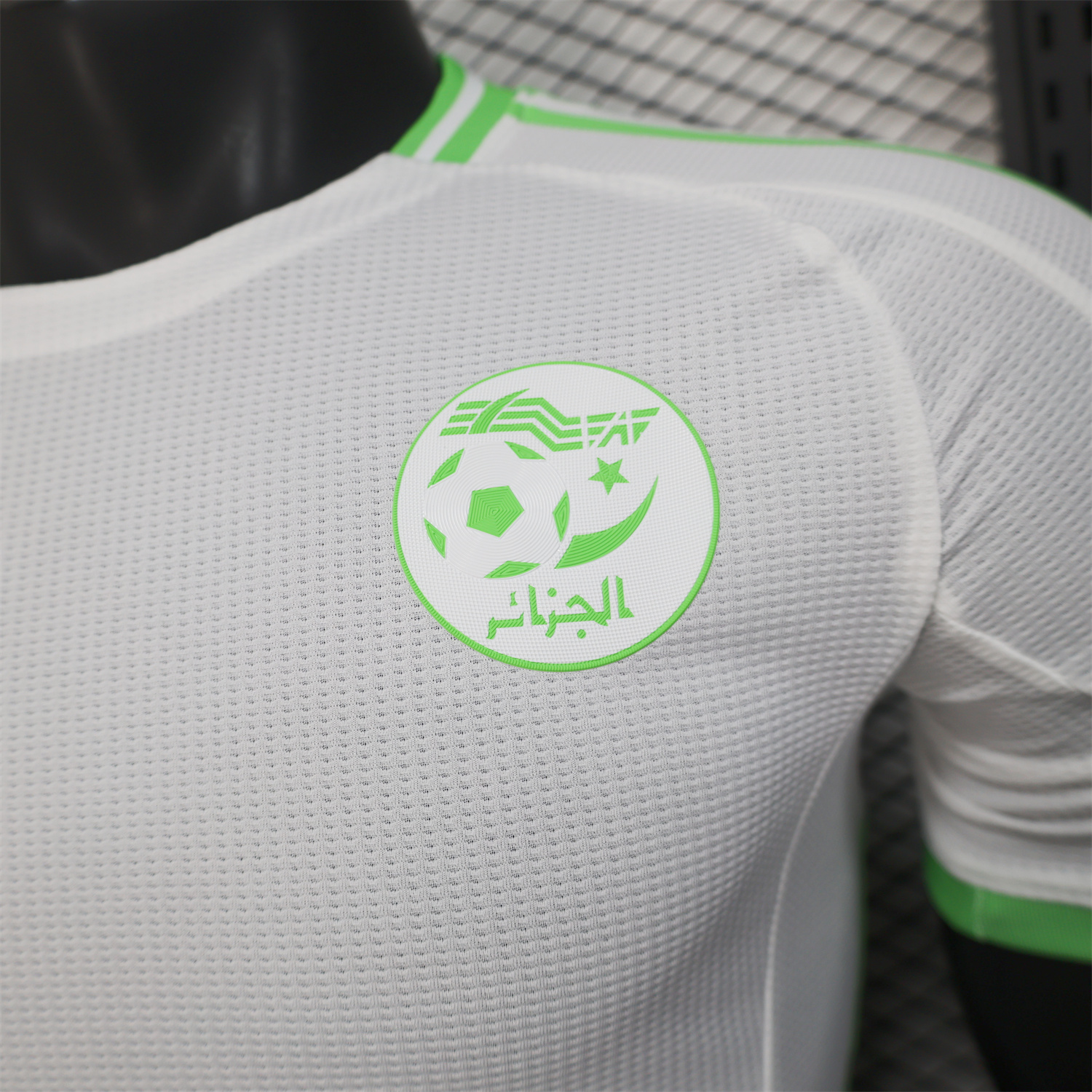 AlphaJersey-Algeria 25-26 Whie Jersey with Green - Player Version