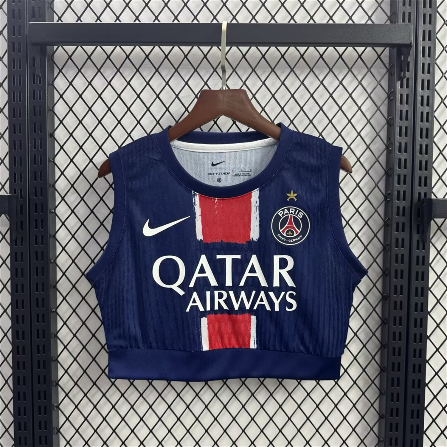 AlphaJersey-Women's Paris Saint-Germain PSG 2025 Champions League Eiffel Tower Star Yoga Vest