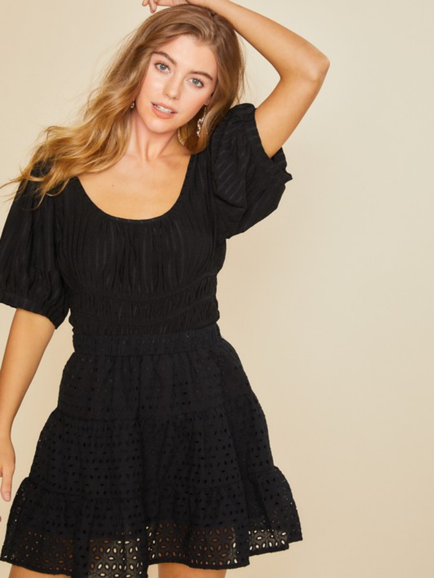 Eyelet Flirty Mini Skirt | Elegant Women's Fashion by coolavocek