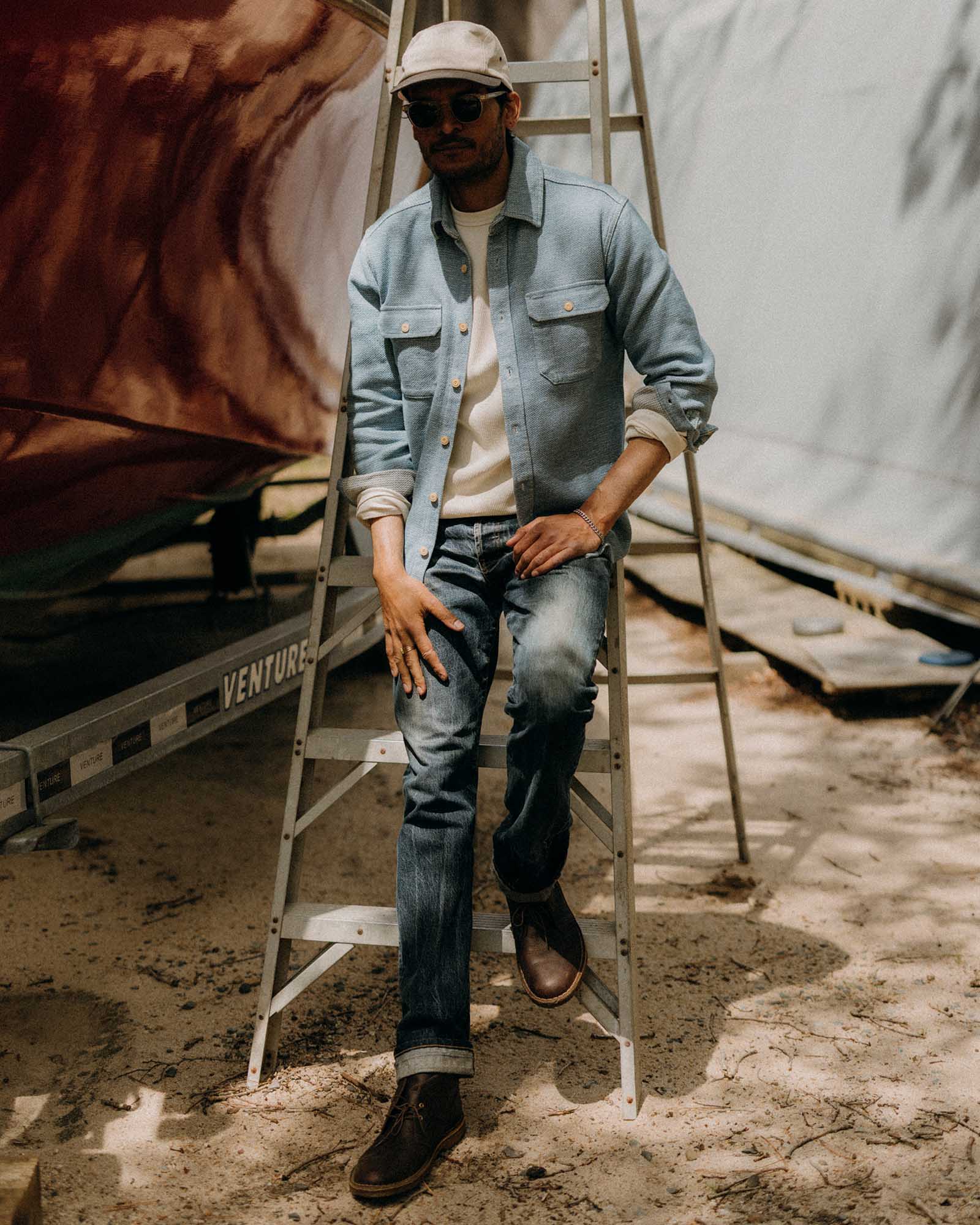 The Division Shirt in Washed Indigo | Modern Menswear by yycbvcnbmmnbm