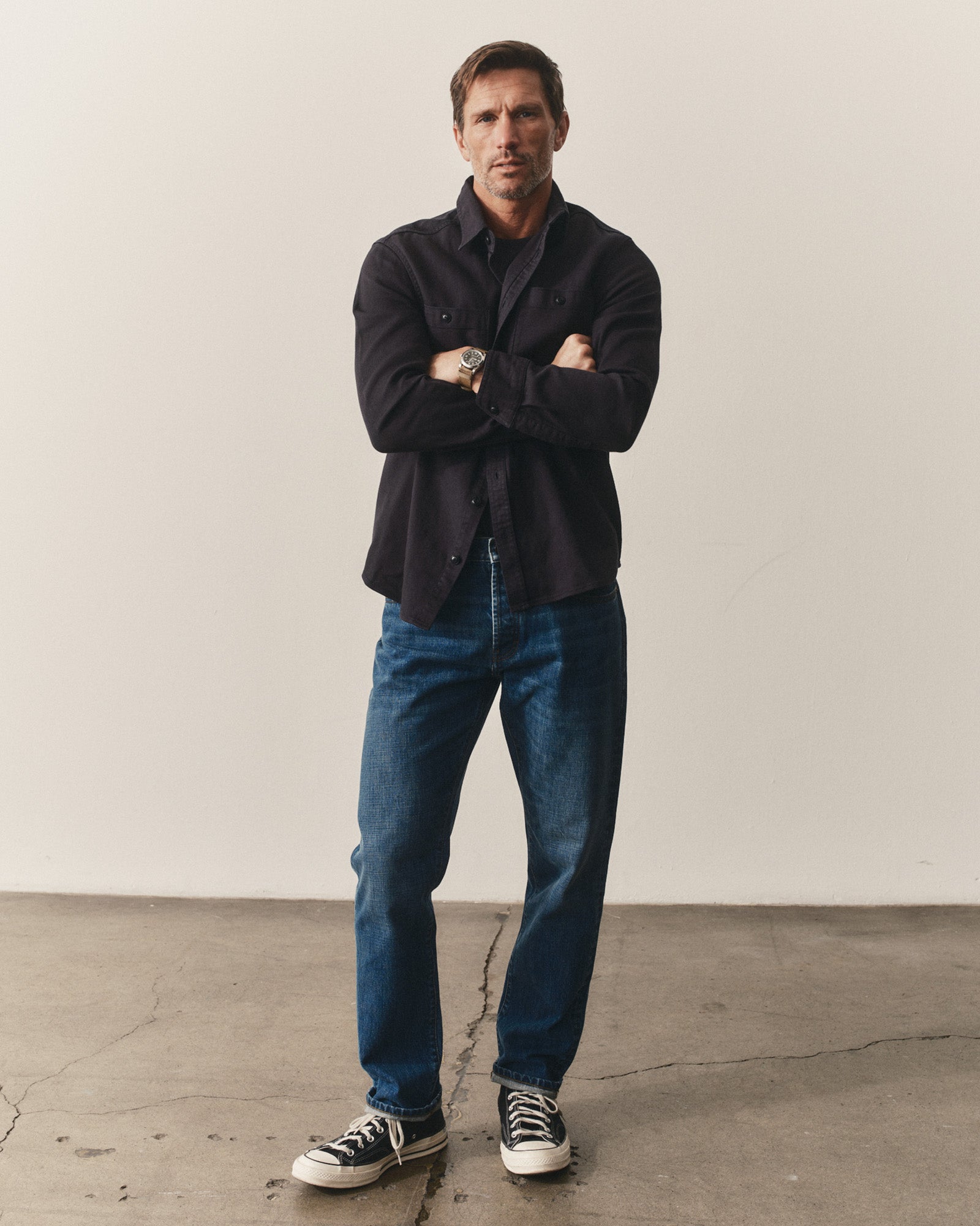 The Dispatch Shirt in Navy Broken Twill | Modern Menswear by yycbvcnbmmnbm