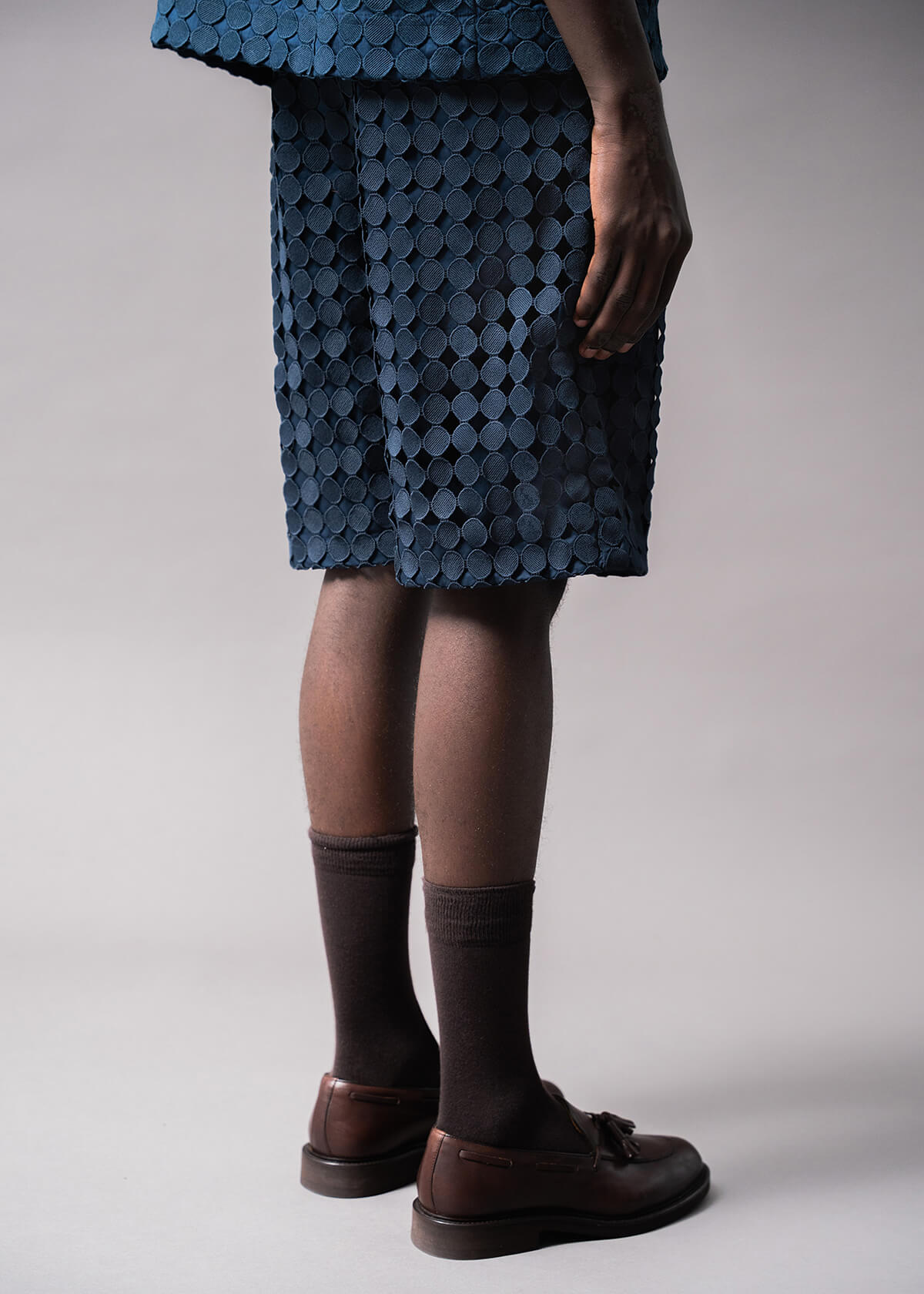 2 Pieced Embroidered Short | Modern Menswear by yycbvcnbmmnbm