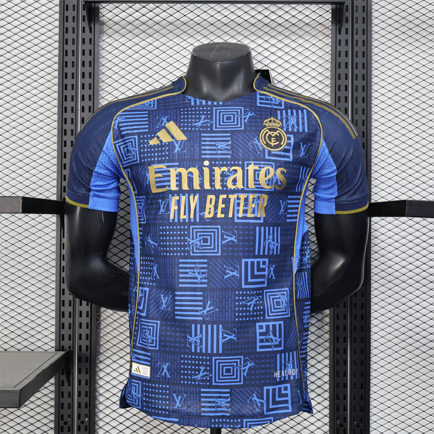 AlphaJersey-Real Madrid 25-26 Blue Gold Special Edition Jersey - Player Version