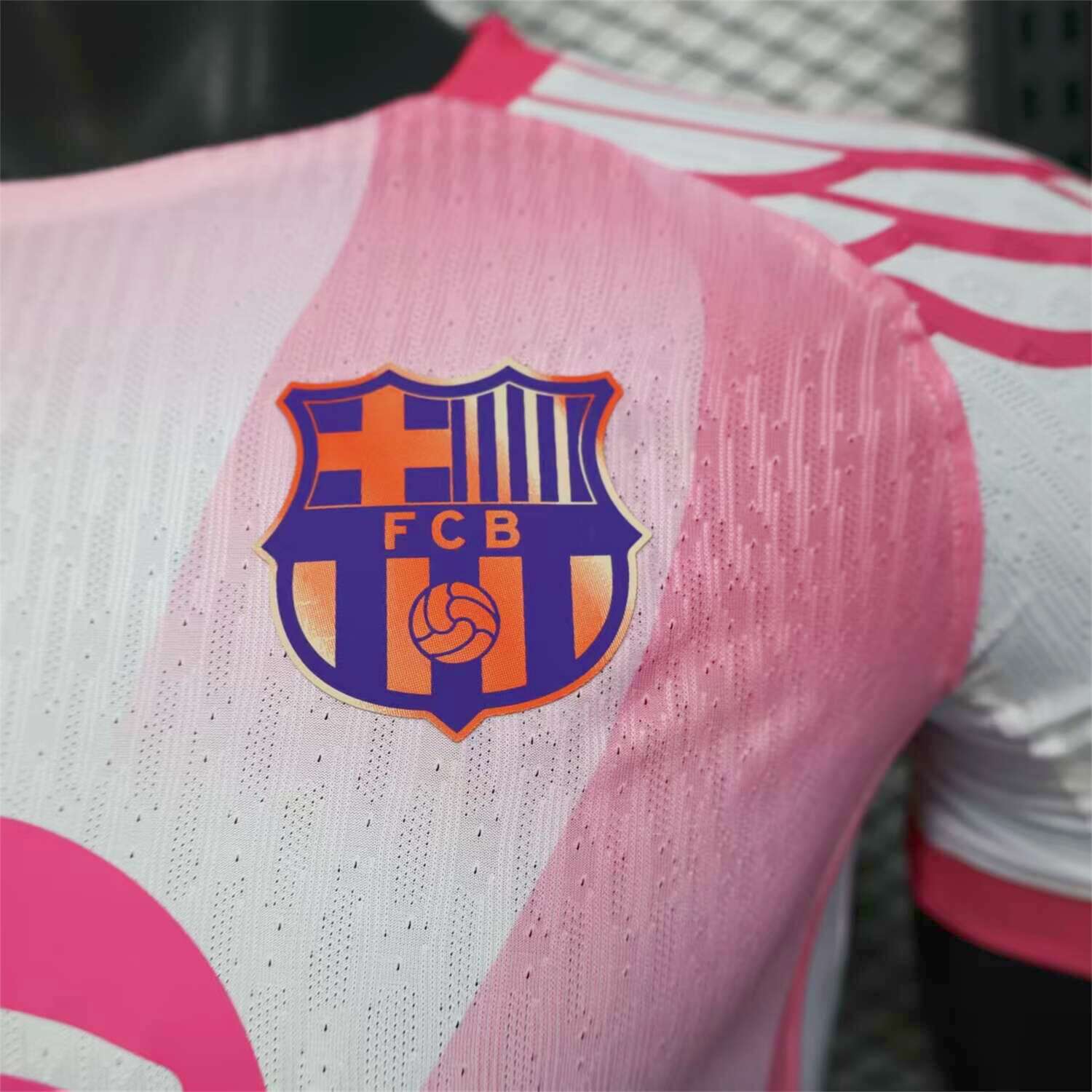 AlphaJersey-Barcelona 25-26 Red and White Diagonal Gradient Special Jersey - Player Version