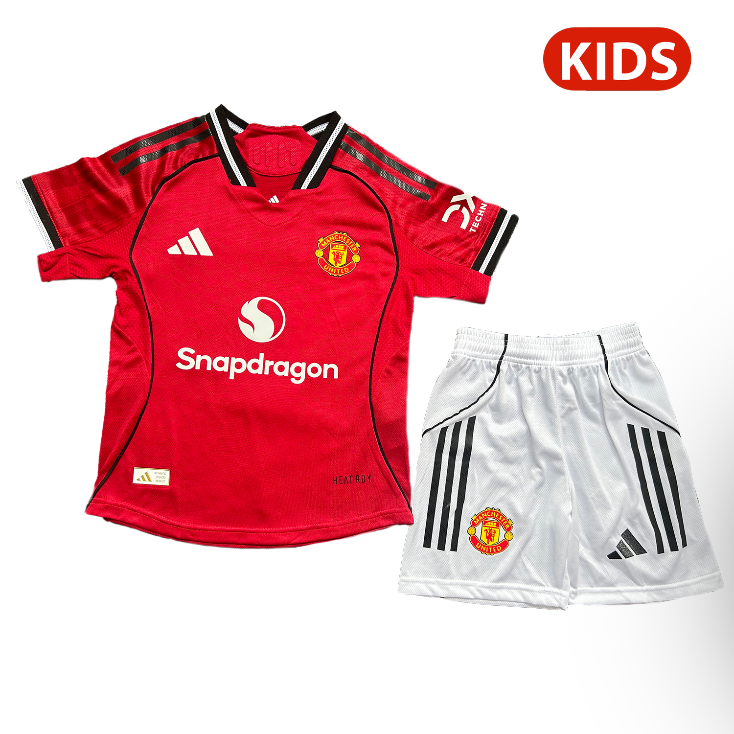 AlphaJersey-Manchester United 25-26 Home Kids Kit - Player Version