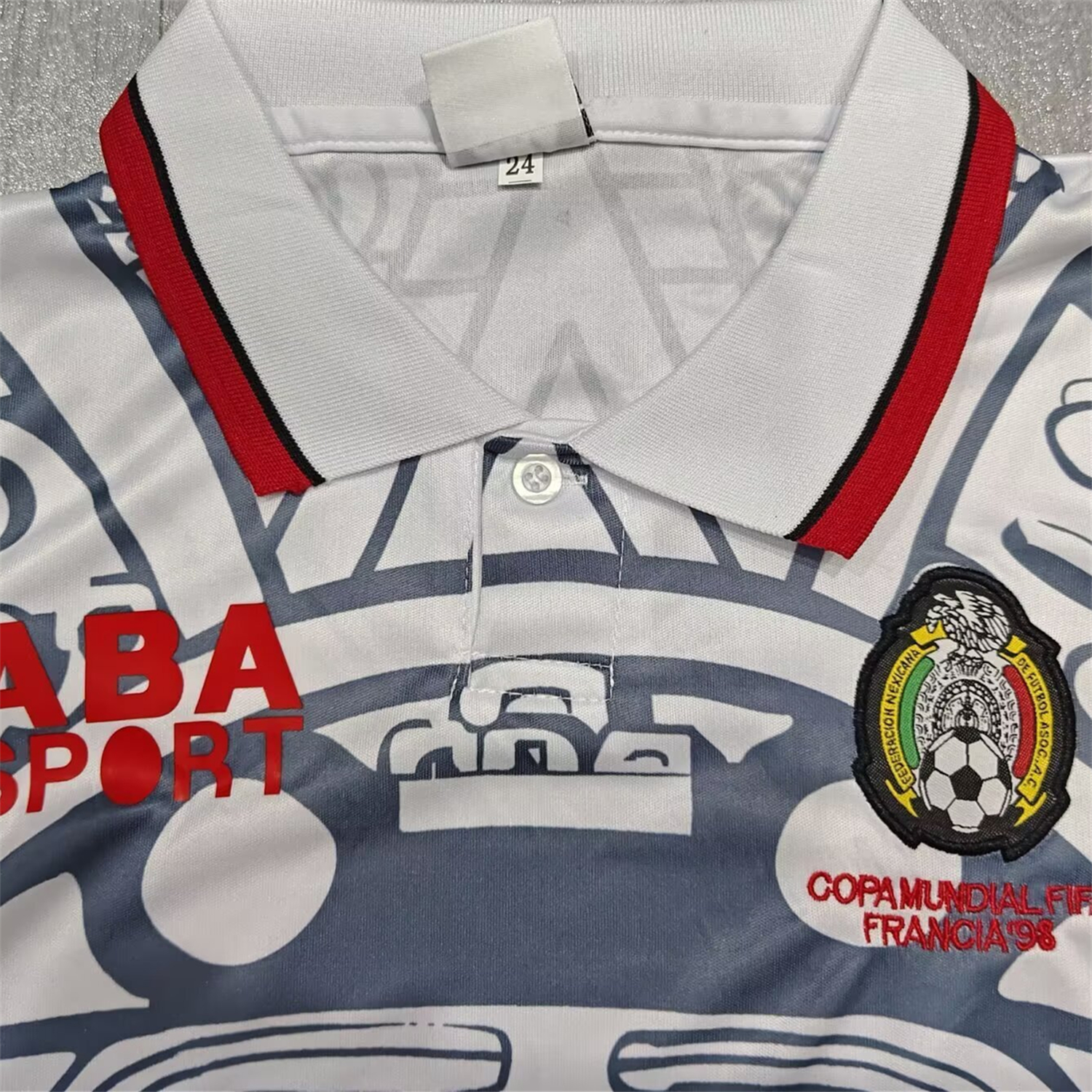 AlphaJersey-Retro Mexico 1998 Away Kids Kit