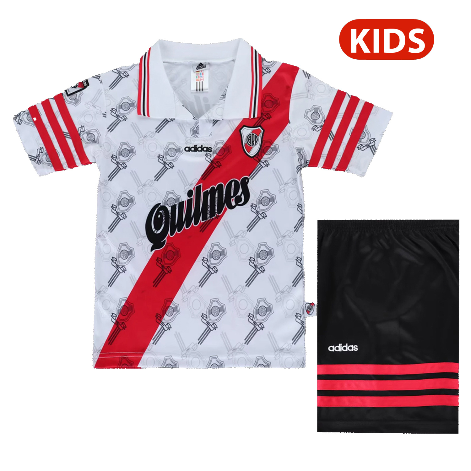 AlphaJersey-Retro River Plate 1996-97 Home Kids Kit