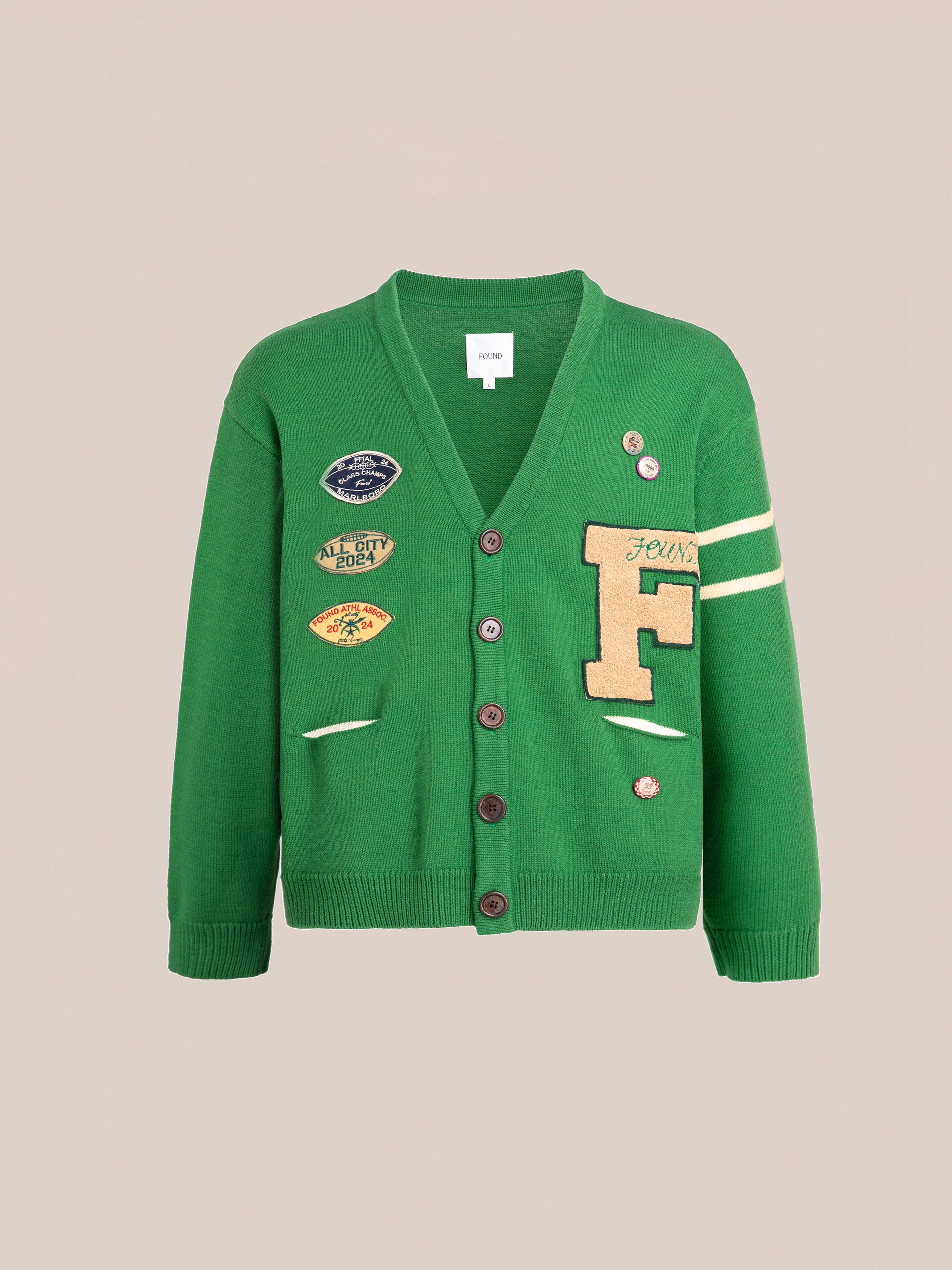 Pineneedle Varsity Knit Cardigan | Modern Menswear by yycbvcnbmmnbm