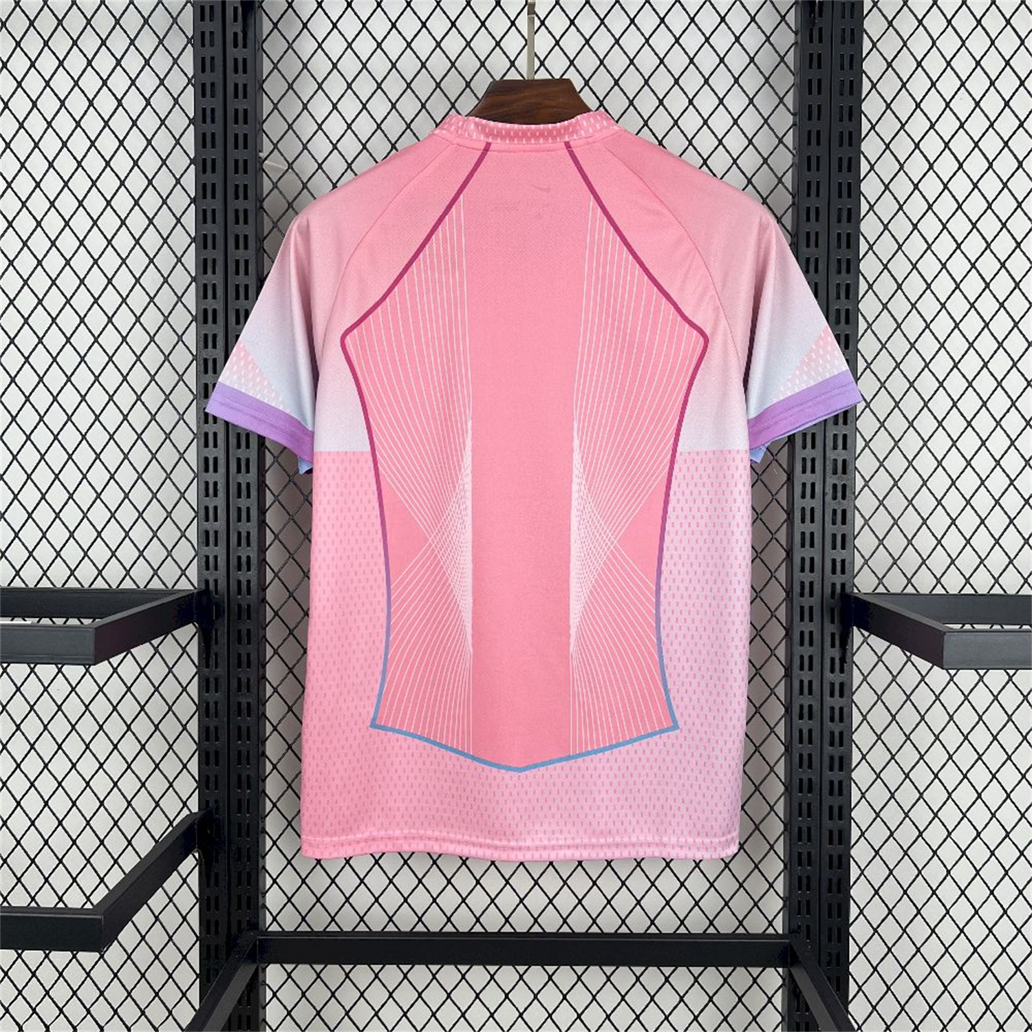 AlphaJersey-Paris Saint-Germain PSG 25-26 T90 White Lines Pink Gradient Special Jersey - Fans Version