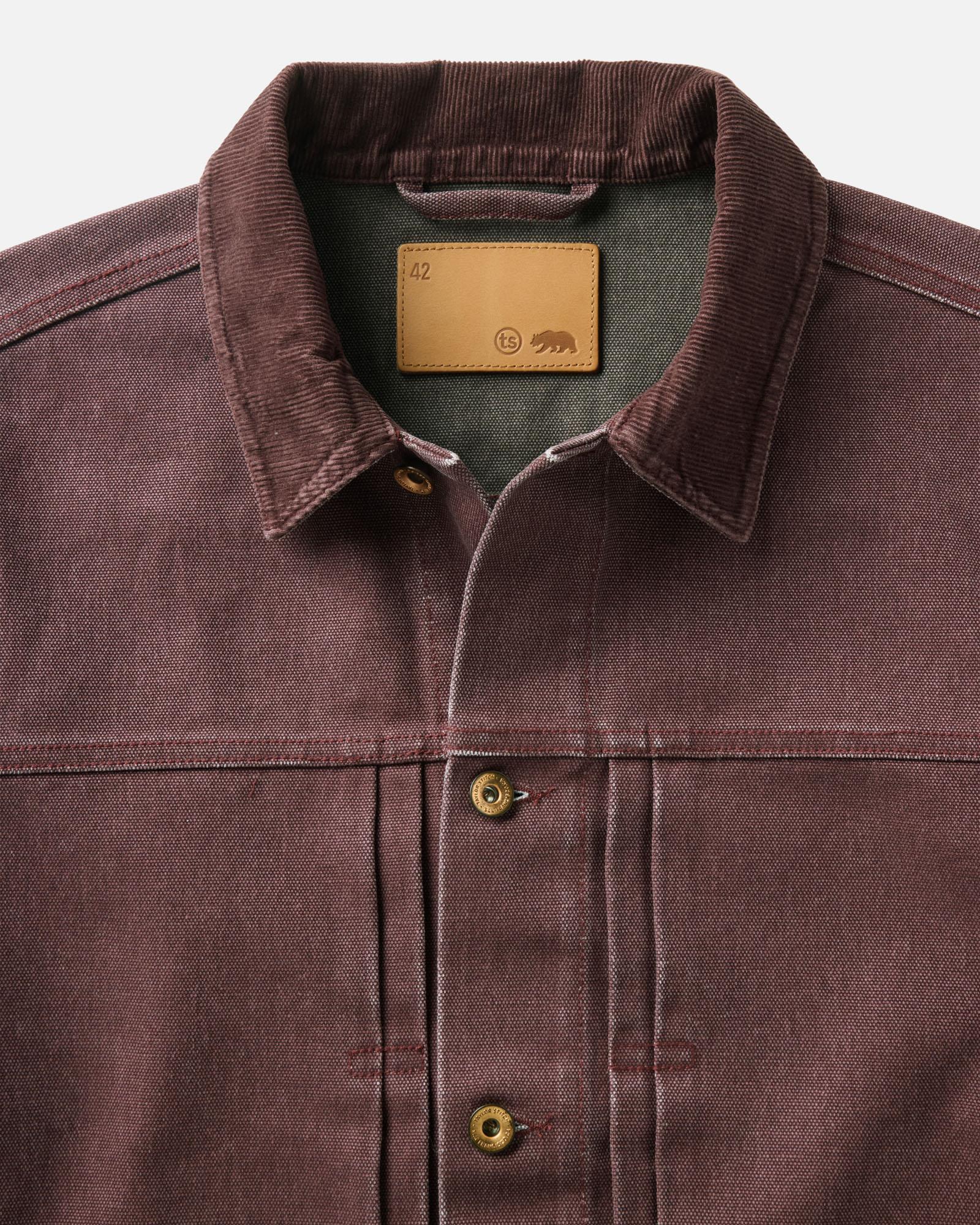 The Ryder Jacket in Burgundy Chipped Canvas | Modern Menswear by yycbvcnbmmnbm