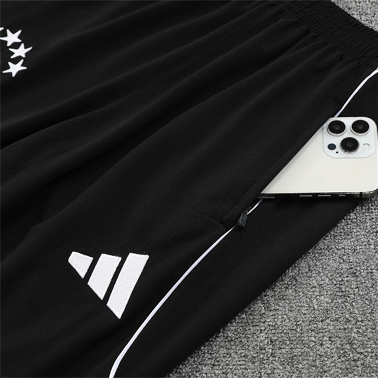 AlphaJersey-Germany 25-26 Kids Long Sleeve Training Set - Black Top and Black Pants
