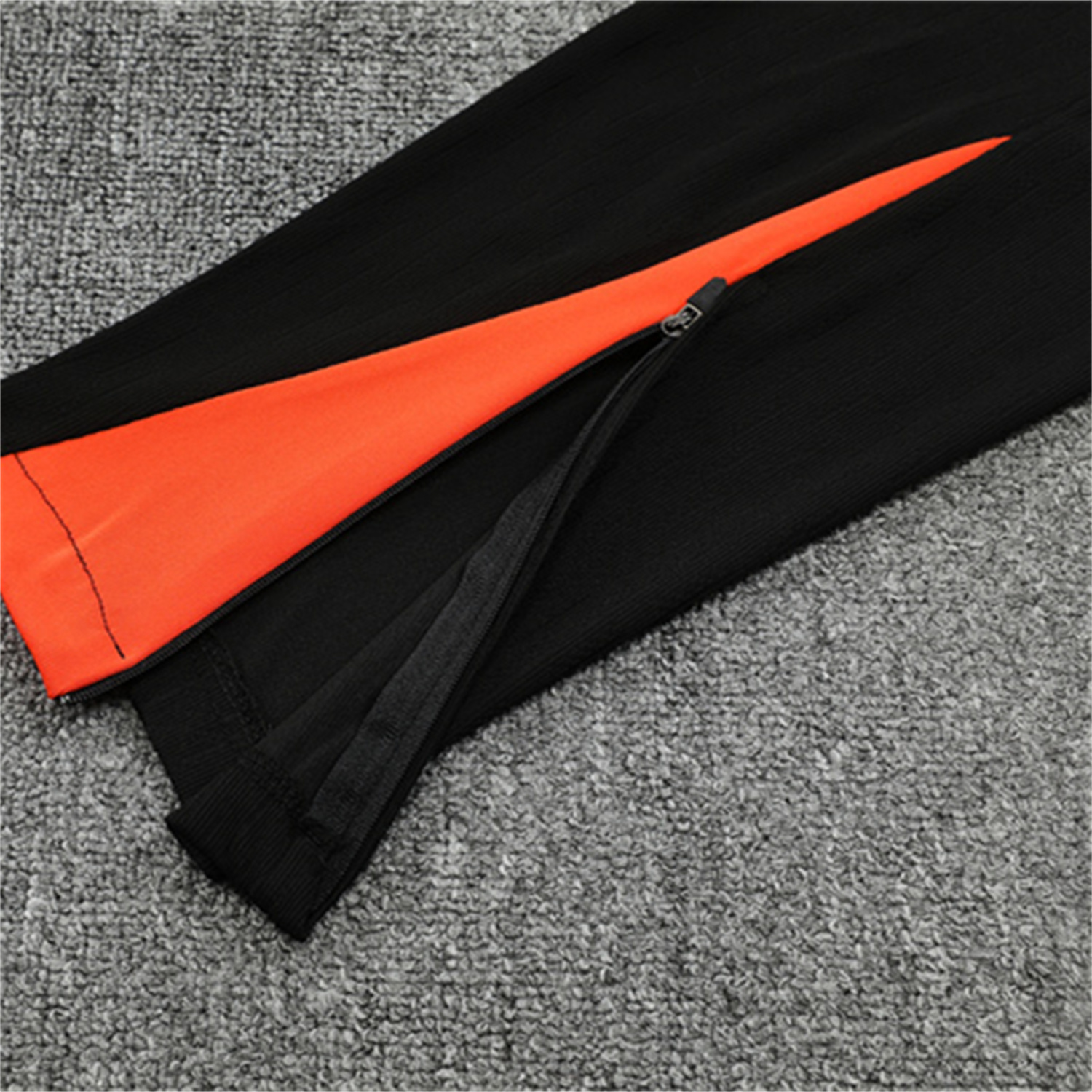 AlphaJersey-Brazil 25-26 Kids Long Sleeve Training Set - Player Version - Orange Top and Black Pants
