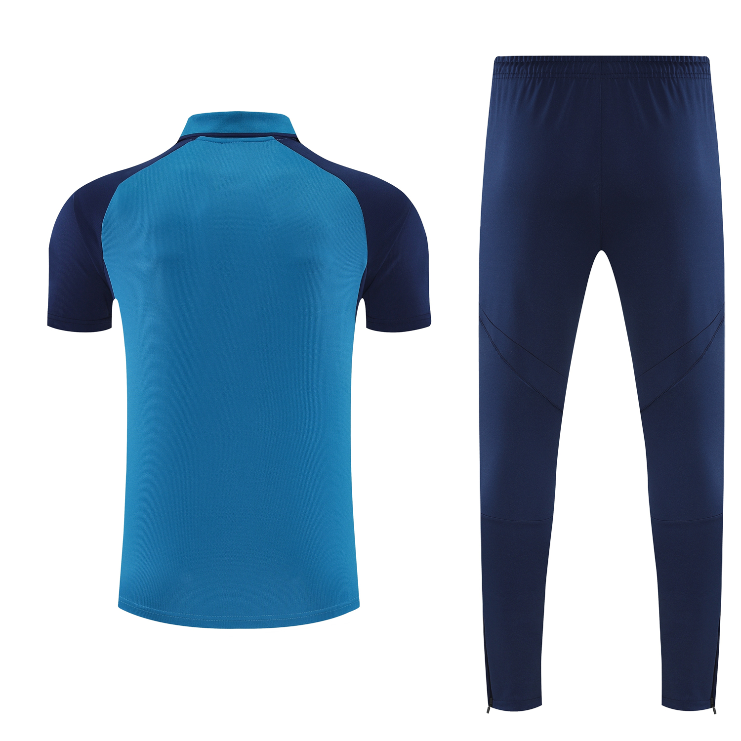 AlphaJersey-Arsenal 25-26 POLO Short-Sleeve Training Set - Royal Blue Top and Deep Blue Pants