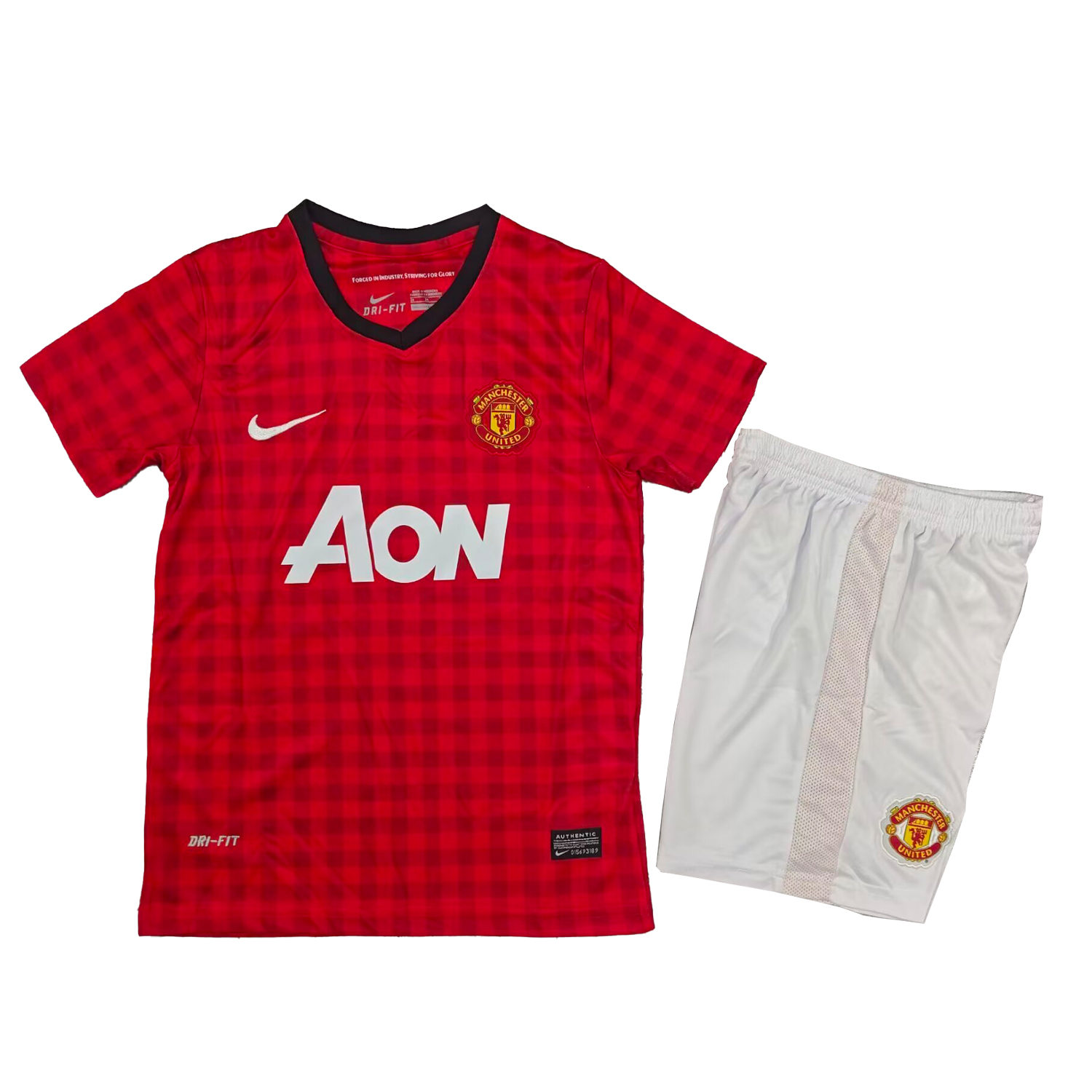 AlphaJersey-Retro Manchester United 2012-13 Home Kids Kit