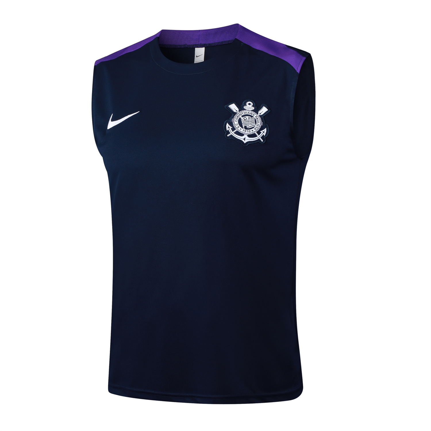 AlphaJersey-Corinthians 25-26 Vest Training Set - Deep Blue Black Vest and Shorts