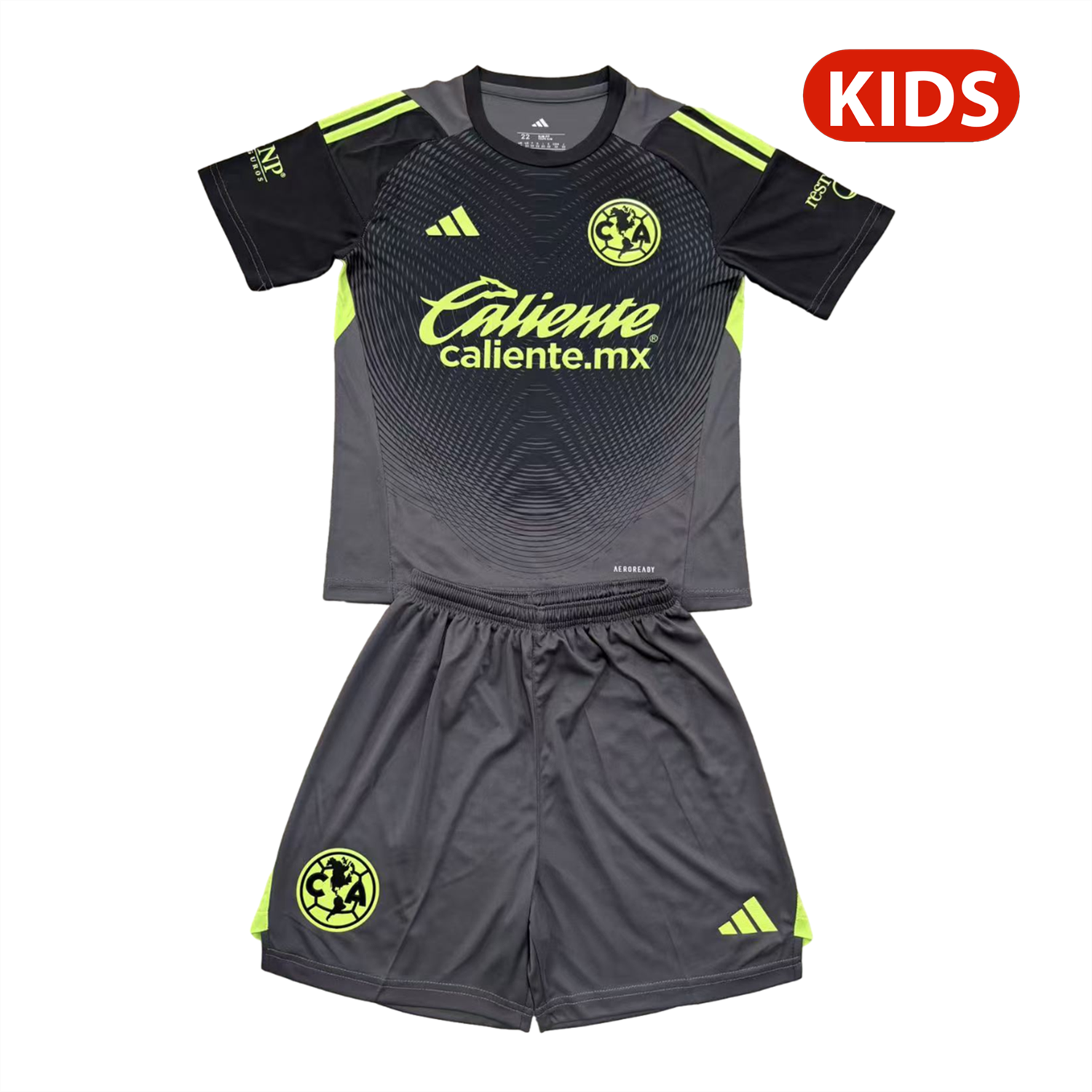 AlphaJersey-Club América 25-26 Black Goalkeeper Kids Kit