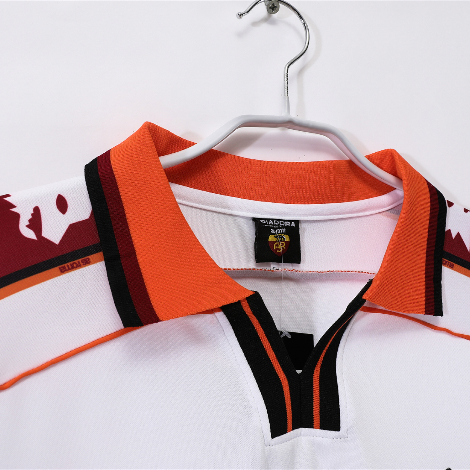AlphaJersey-Retro Roma 1998-99 Away Long Sleeves Jersey