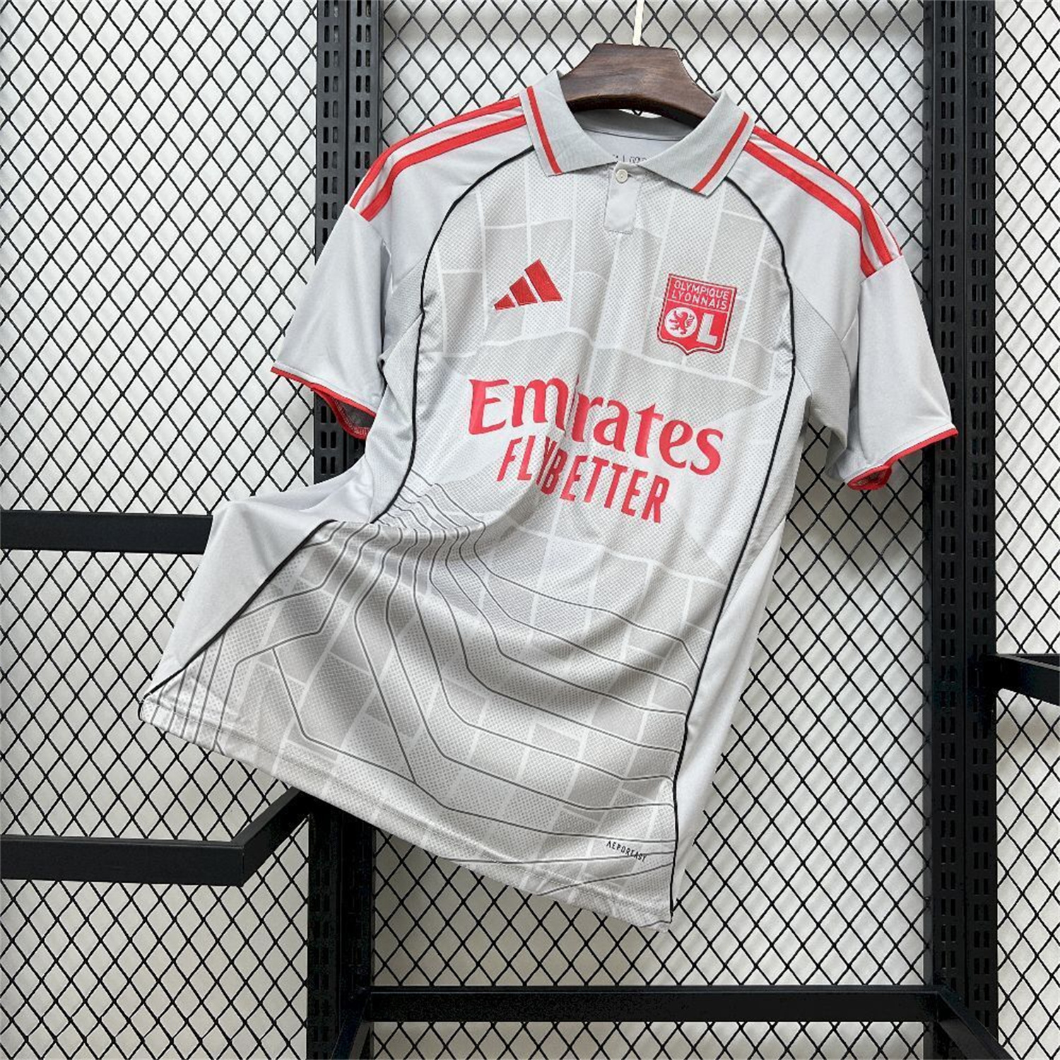 AlphaJersey-Lyon 25-26 Third Grey Jersey - Fans Version