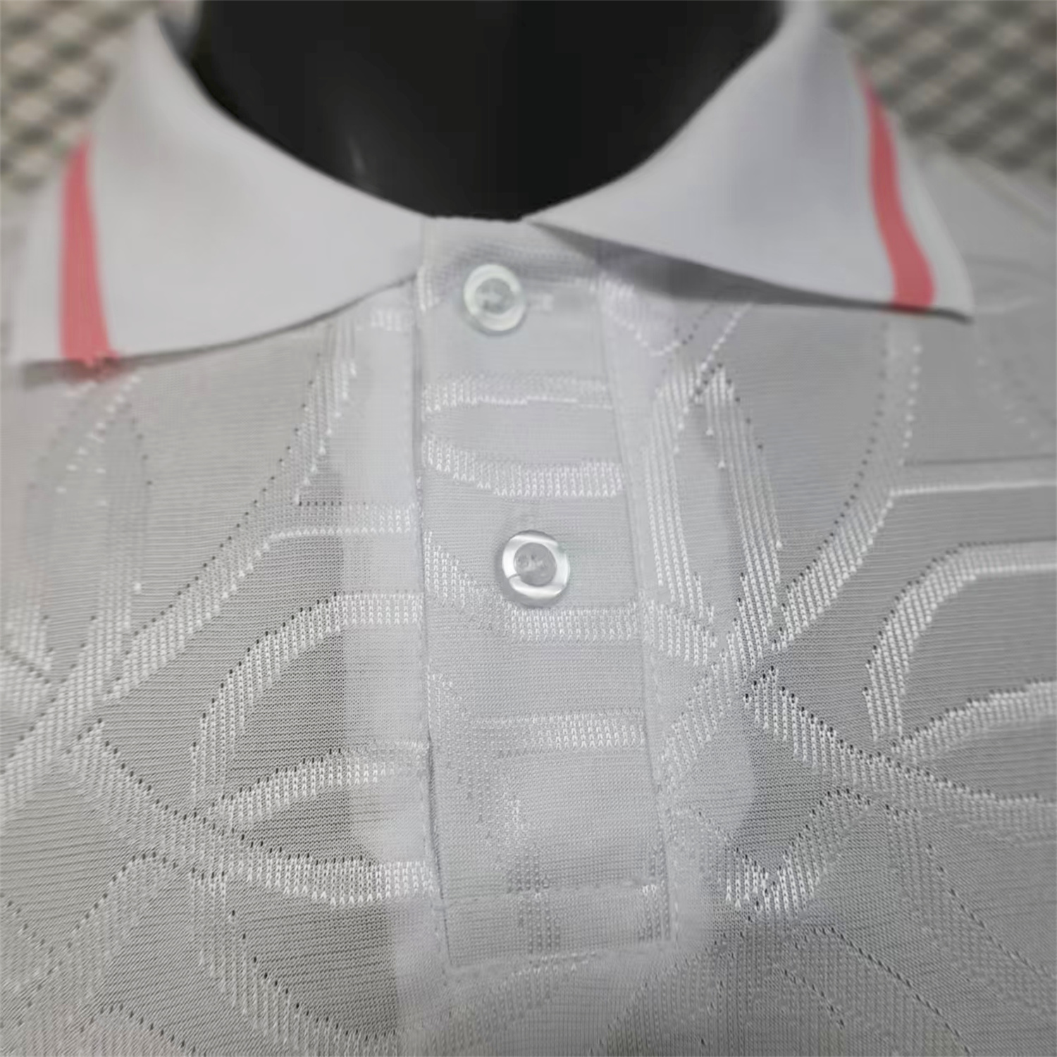 AlphaJersey-Paris Saint-Germain PSG 25-26 White And Pink Pre-Match Training Jersey - Player Version