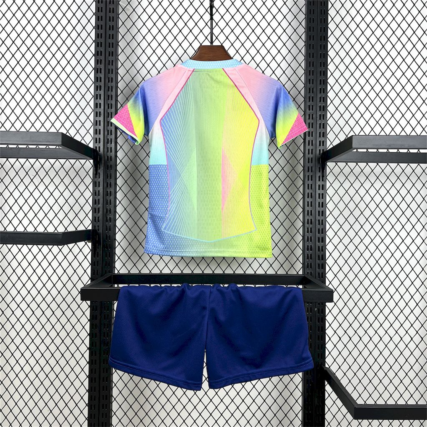 AlphaJersey-Barcelona 25-26 T90 White Lines Yellow Blue Gradient Special Kids Kit