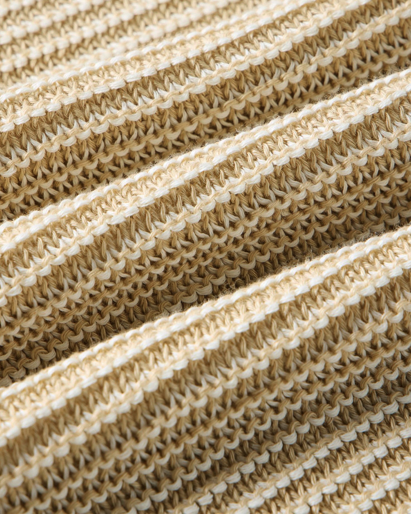 The Valencia Sweater Polo in Sand Stripe | Modern Menswear by yycbvcnbmmnbm