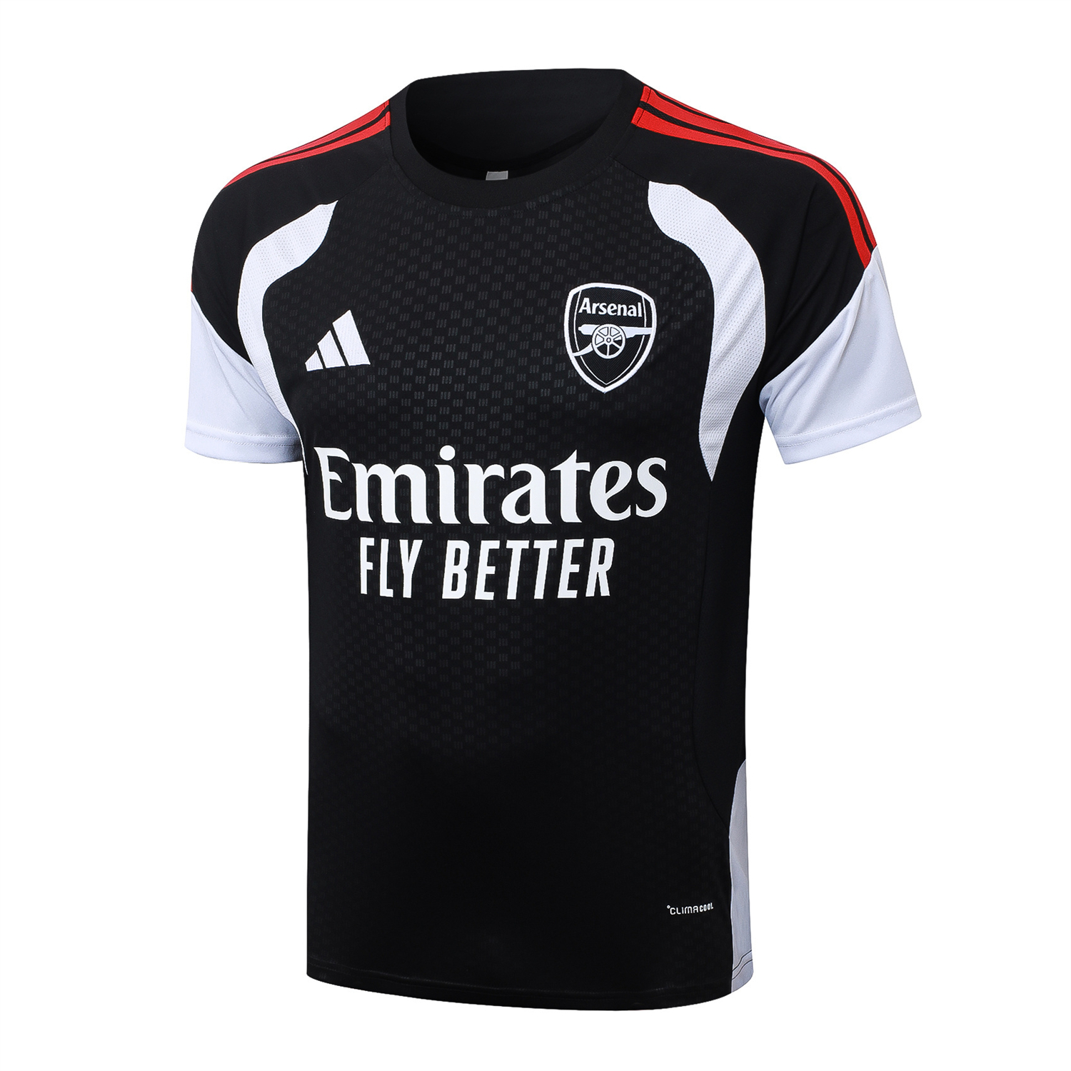 AlphaJersey-Arsenal 26-27 Short-Sleeve Training Set - Red Edge Black Top & Shorts