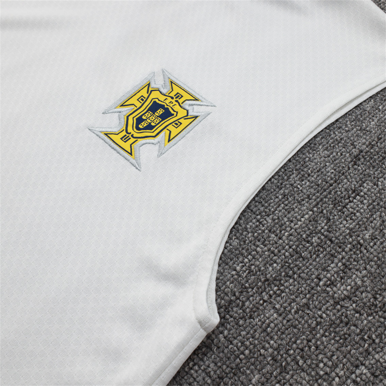 AlphaJersey-Portugal 25-26 Vest Training Set - Off White Top and Deep Blue Shorts