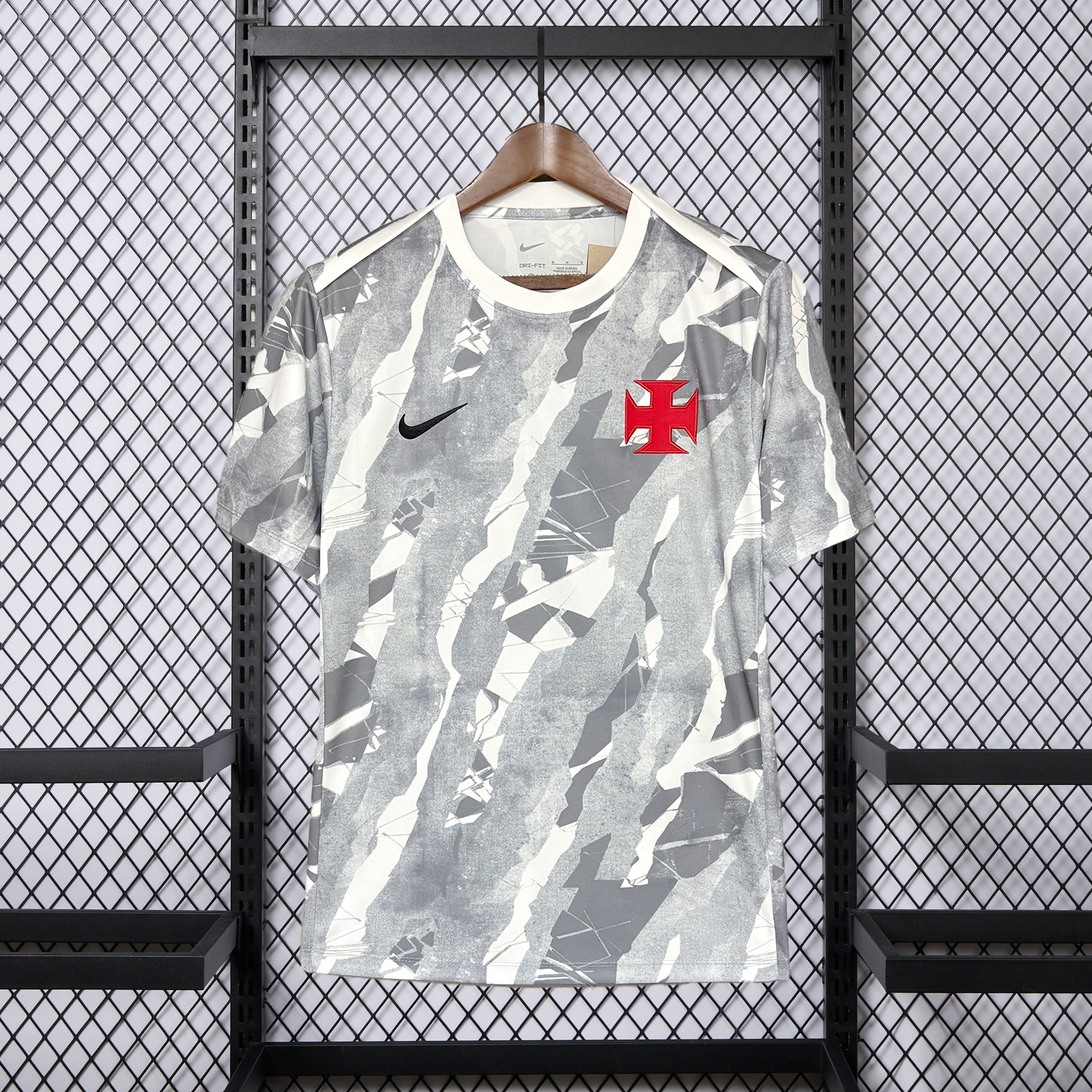 AlphaJersey-Vasco da Gama 26-27 Grey Pre-Match Training Jersey - Fans Version