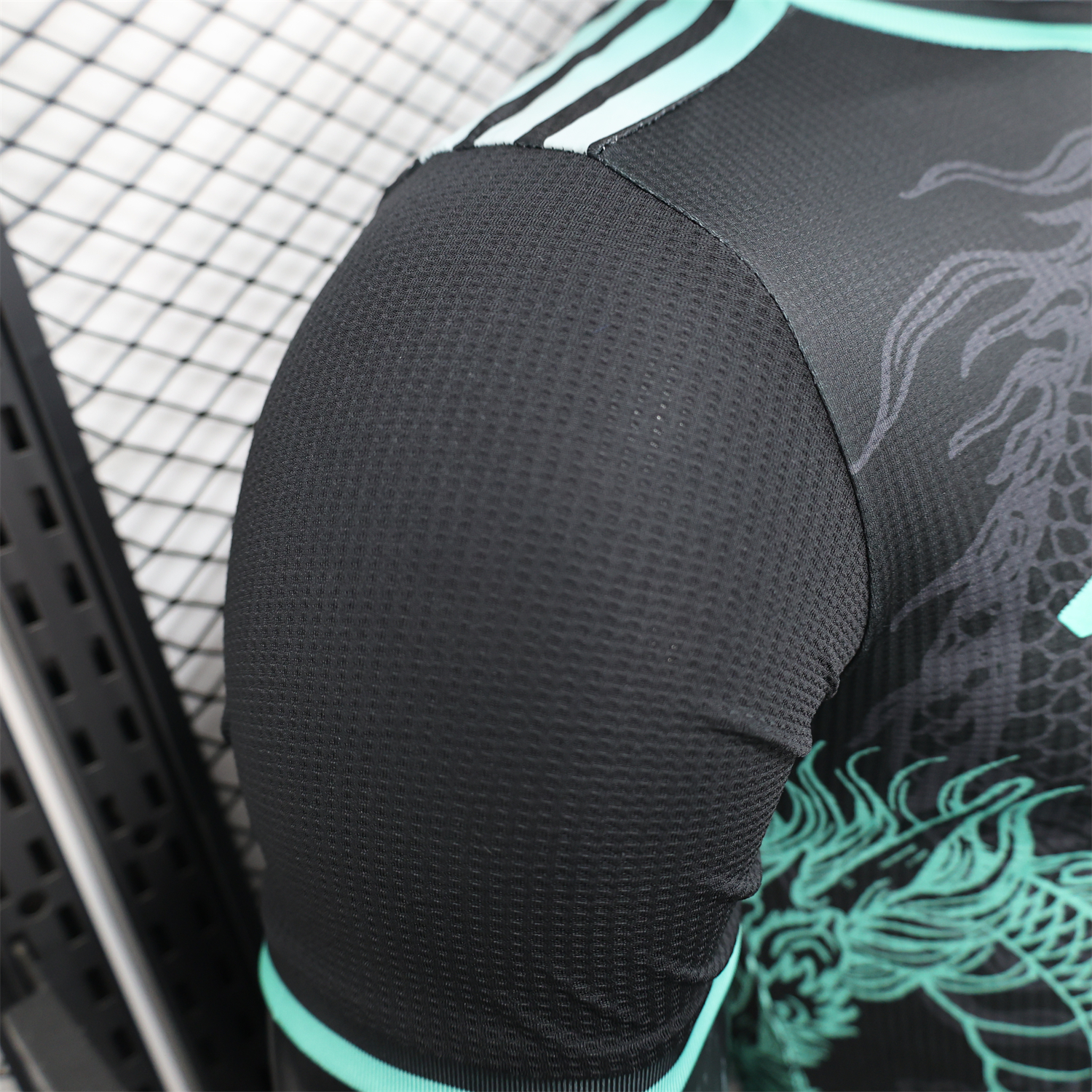 AlphaJersey-Algeria 25-26 Green Dragon Pattern Black Jersey - Player Version