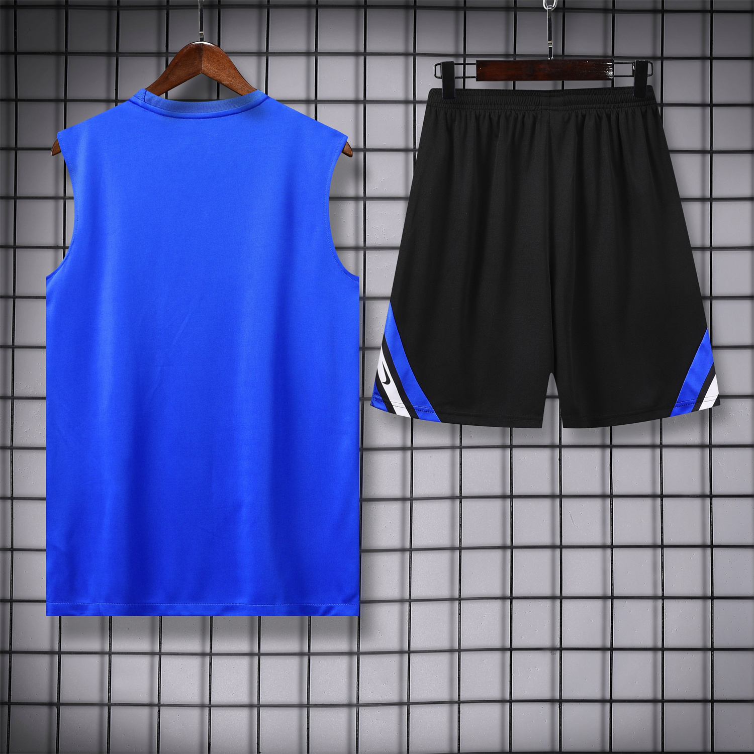 AlphaJersey-Inter Milan 25-26 Vest Training Set - Blue Vest & Black Shorts